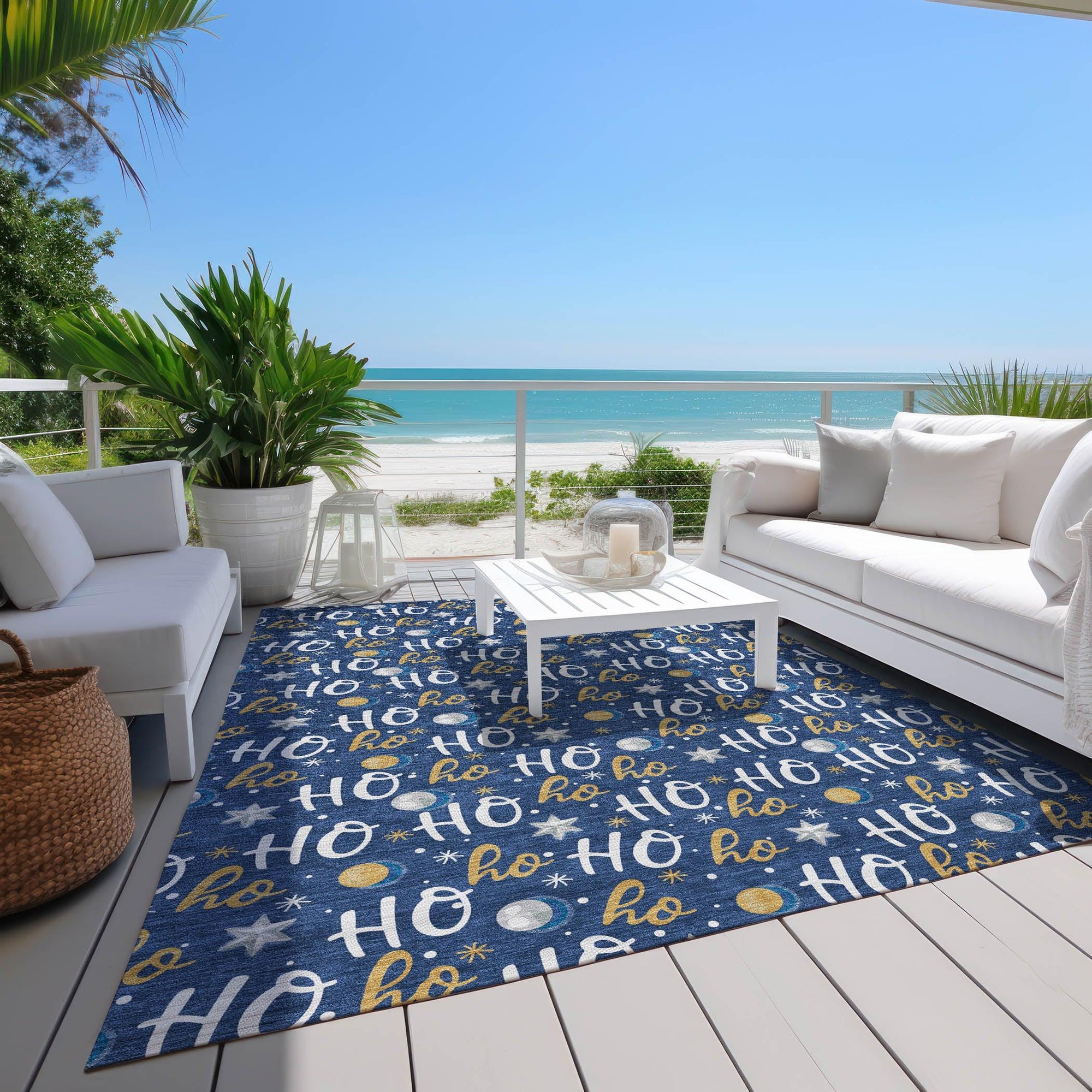 Addison Rugs Paelien Blue Washable Indoor-Outdoor Rug