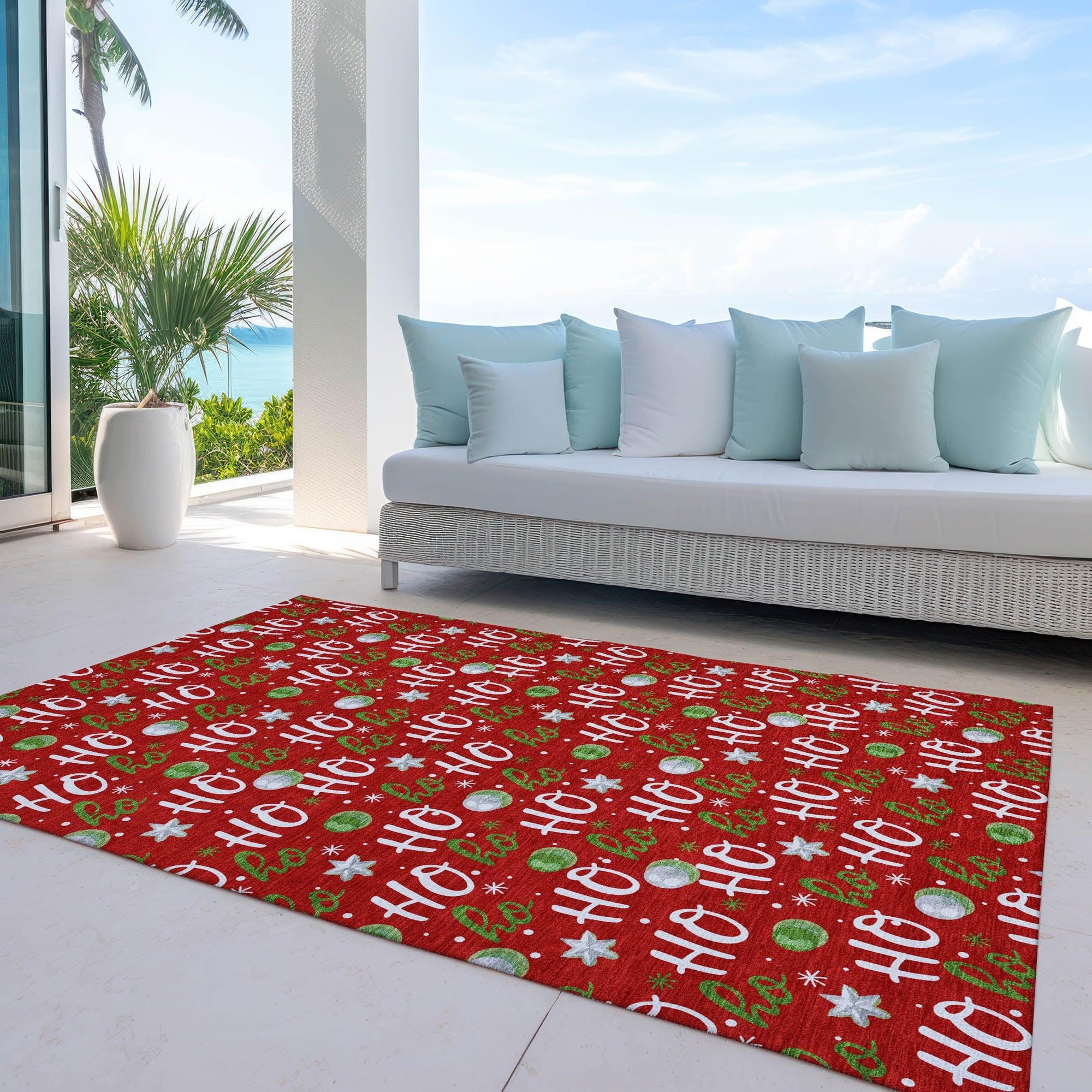 Addison Rugs Paelien Red Washable Indoor-Outdoor Rug