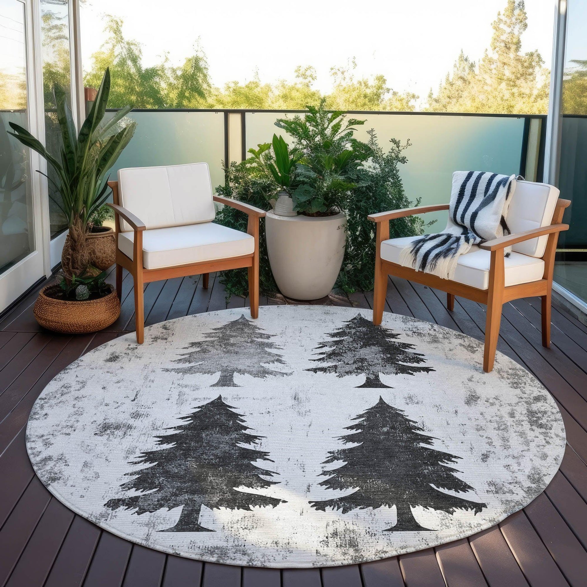 Addison Rugs Paelion Gray Washable Indoor-Outdoor Rug