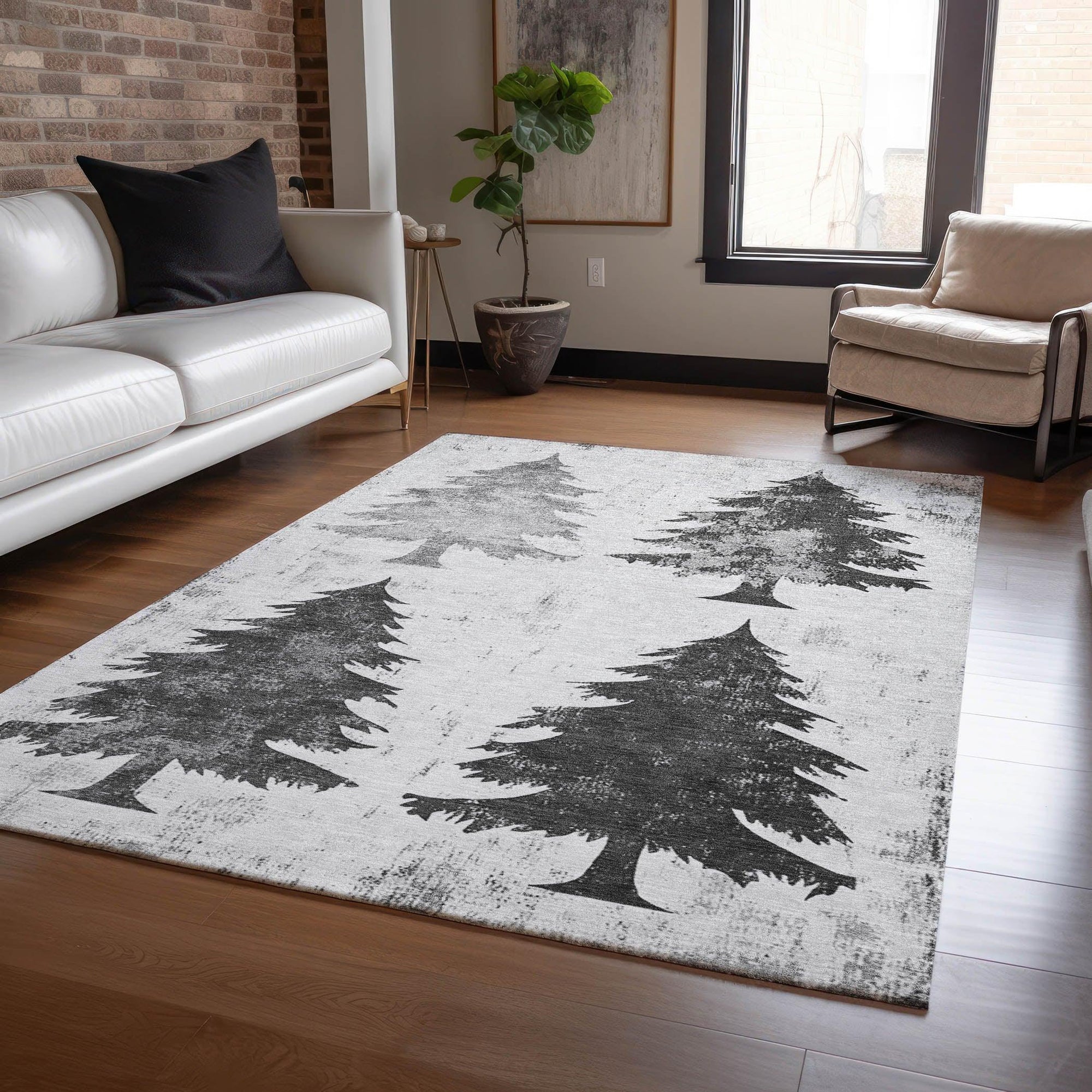 Addison Rugs Paelion Gray Washable Indoor-Outdoor Rug