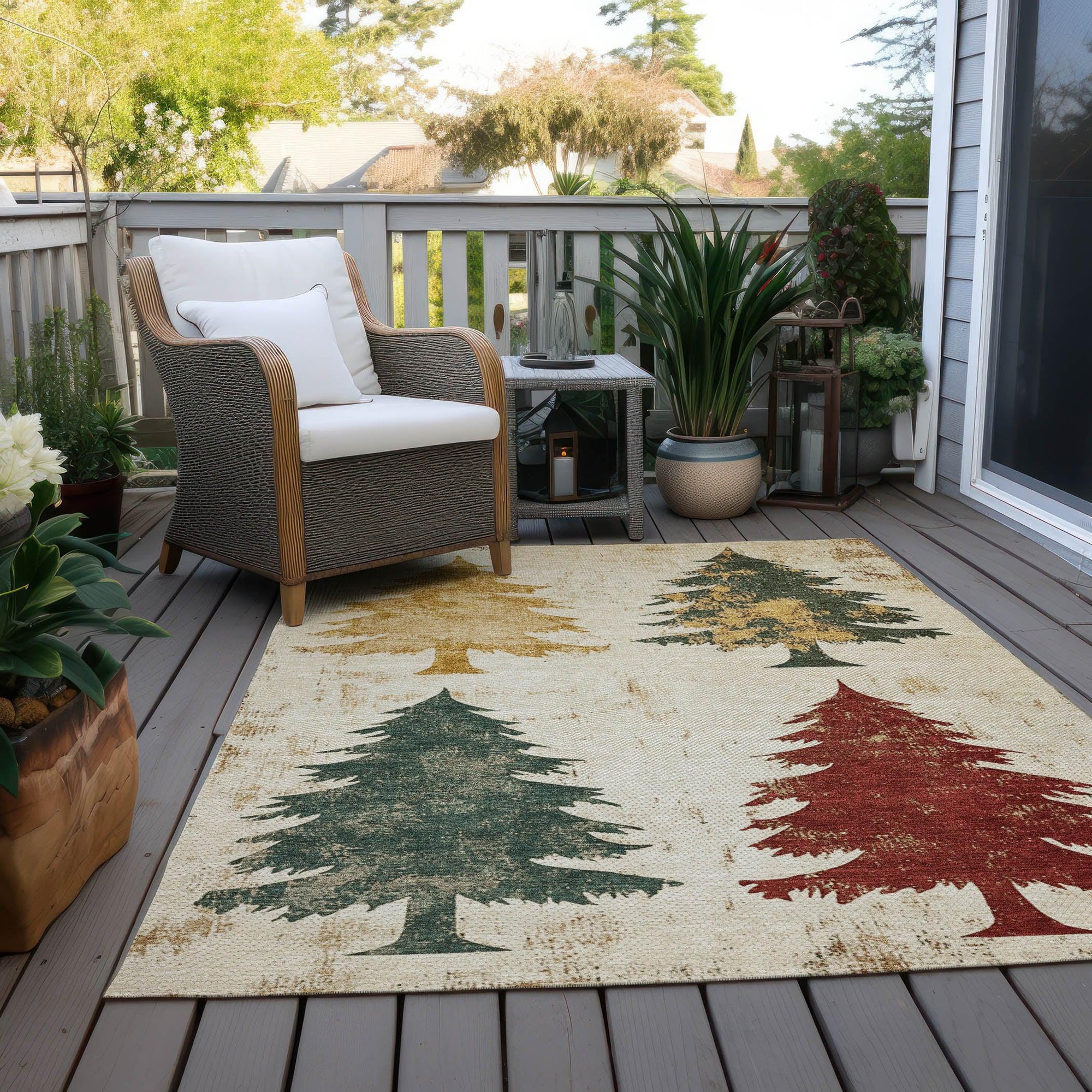 Addison Rugs Paelion Ivory Washable Indoor-Outdoor Rug