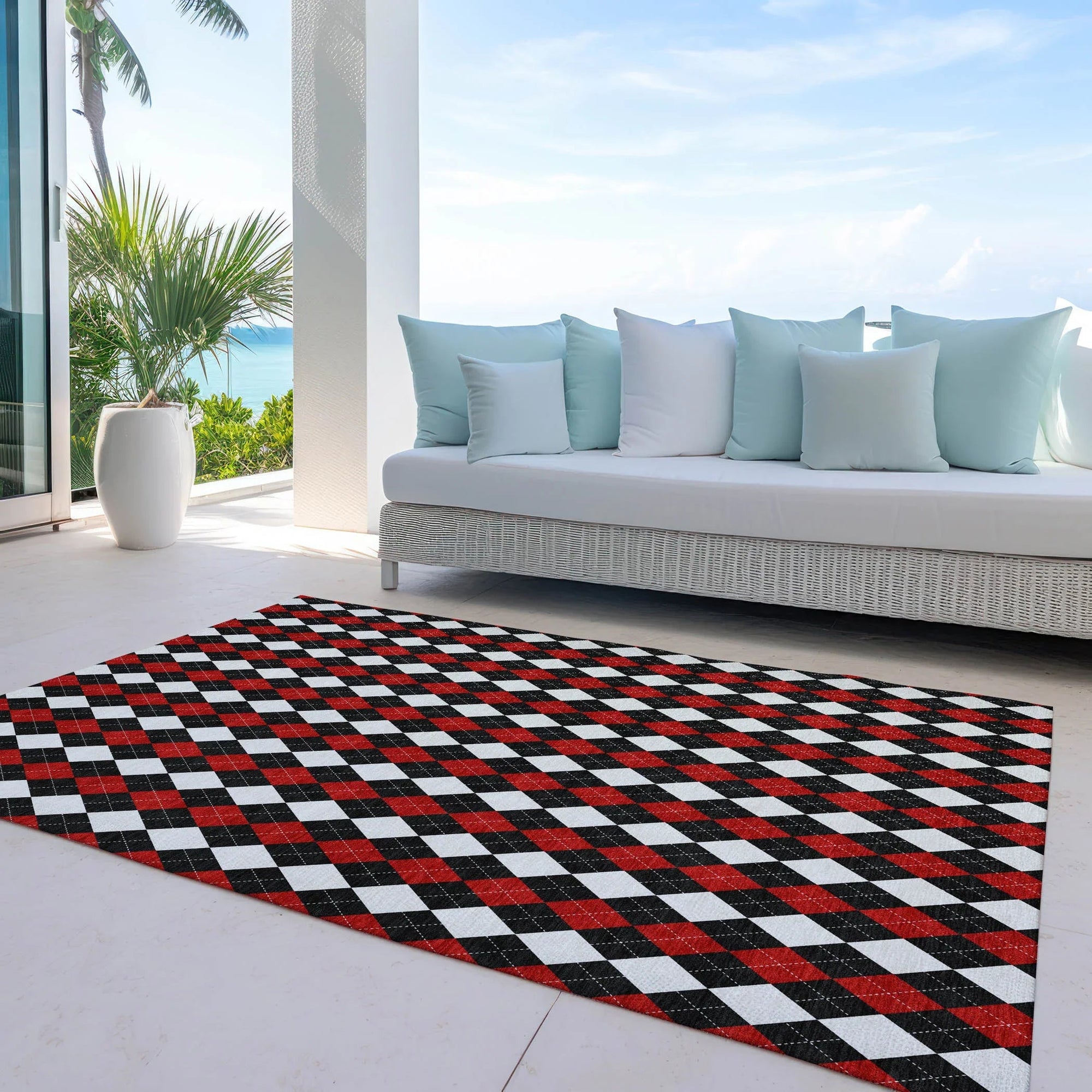 Addison Rugs Paelira Black Washable Indoor-Outdoor Rug