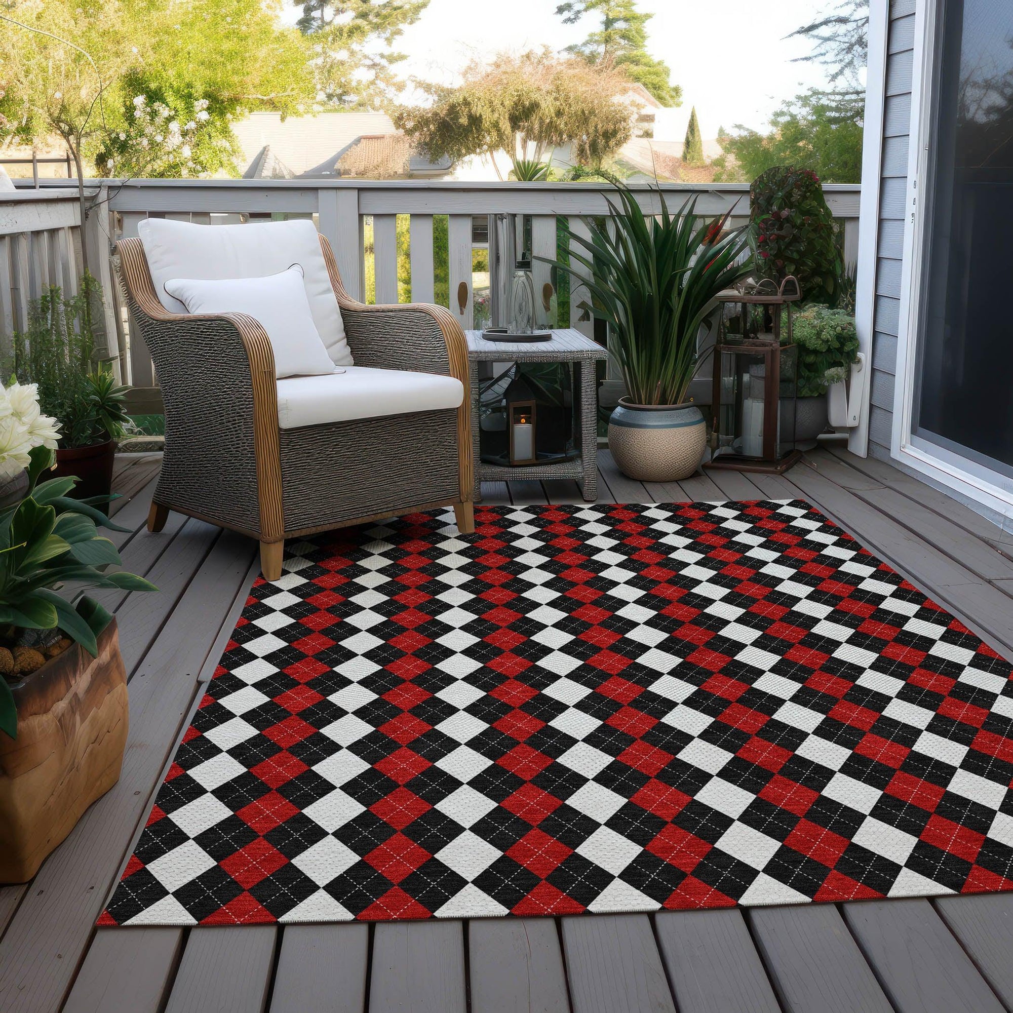 Addison Rugs Paelira Black Washable Indoor-Outdoor Rug