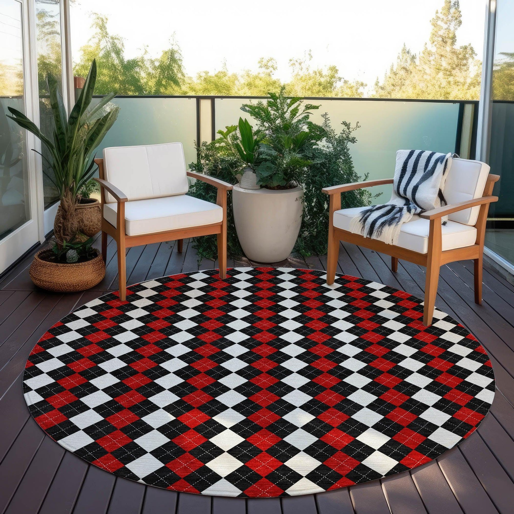 Addison Rugs Paelira Black Washable Indoor-Outdoor Rug