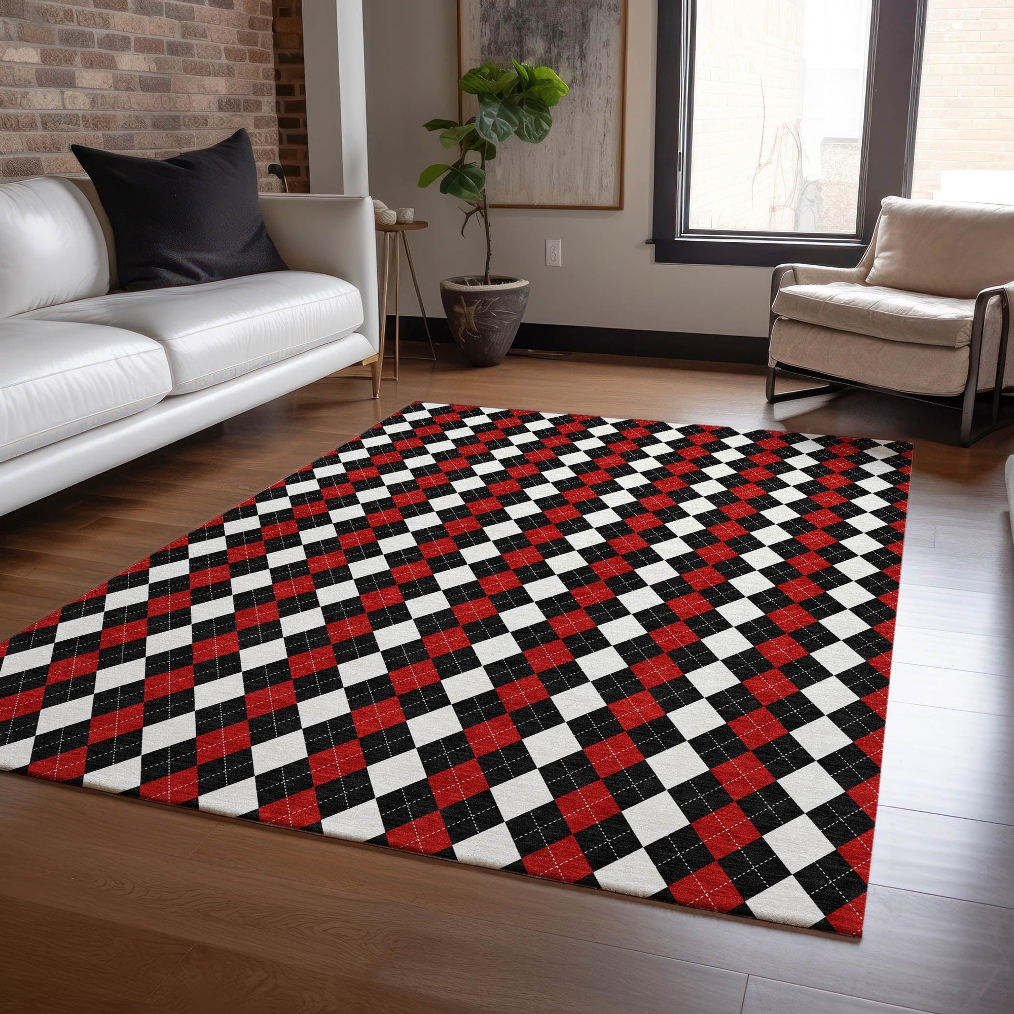 Addison Rugs Paelira Black Washable Indoor-Outdoor Rug