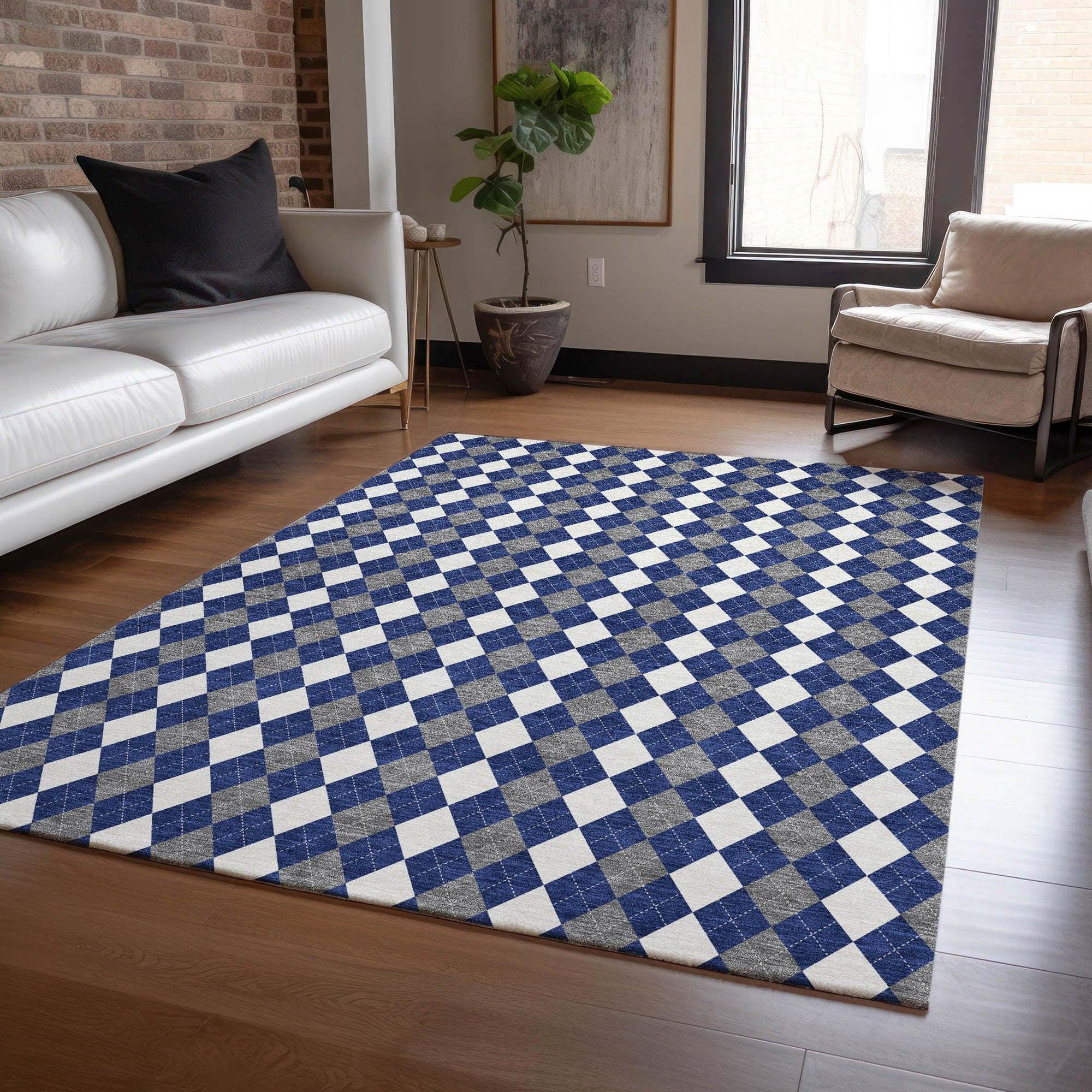 Addison Rugs Paelira Blue Washable Indoor-Outdoor Rug