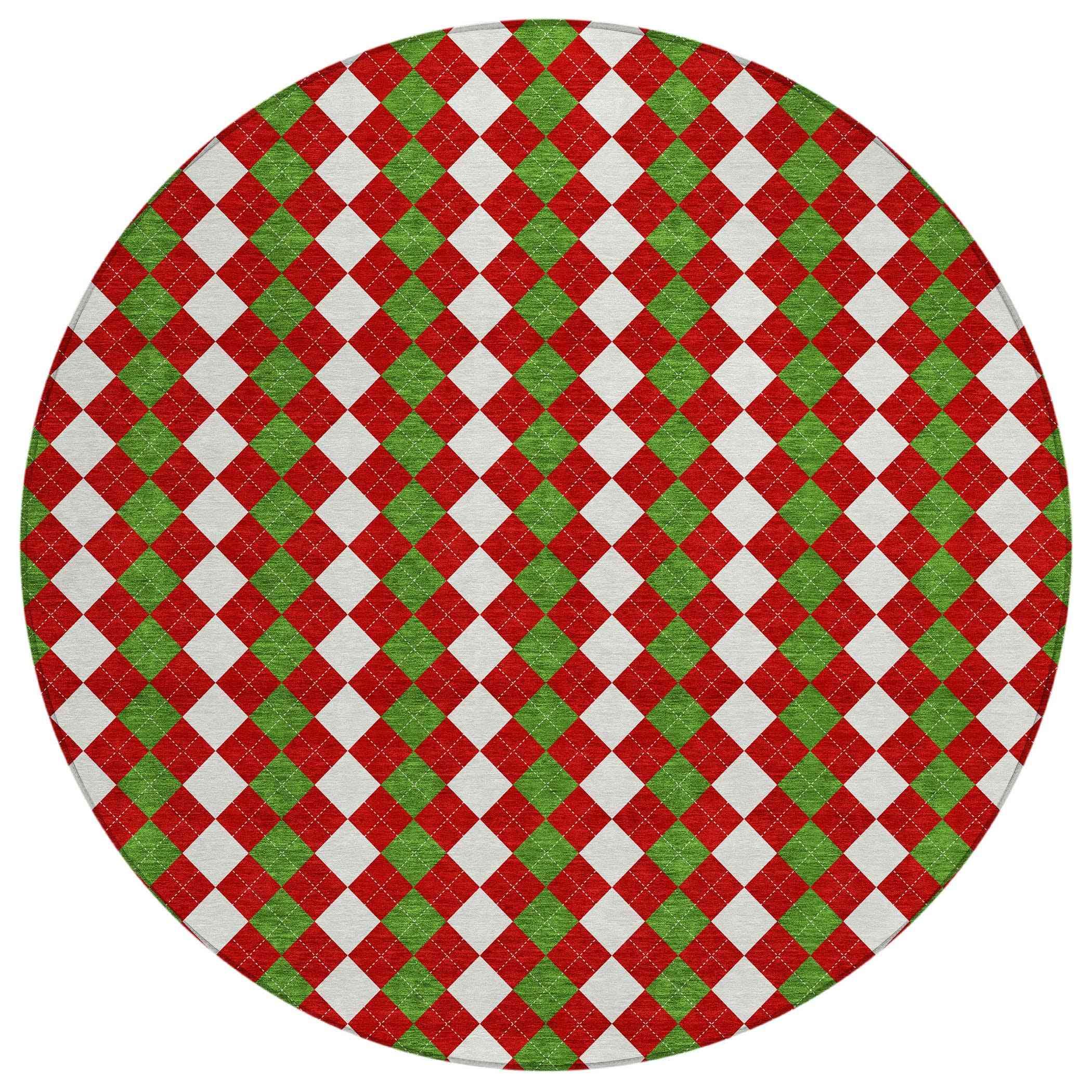 Paelira Red Washable Indoor-Outdoor Rug