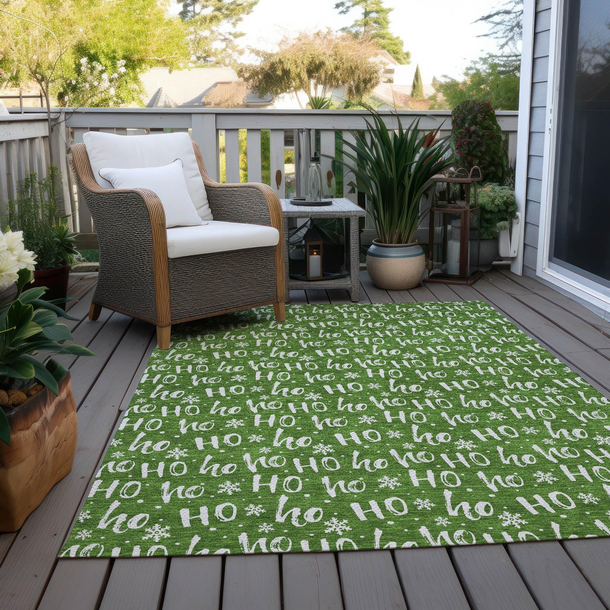 Addison Rugs Paelon Green Washable Indoor-Outdoor Rug