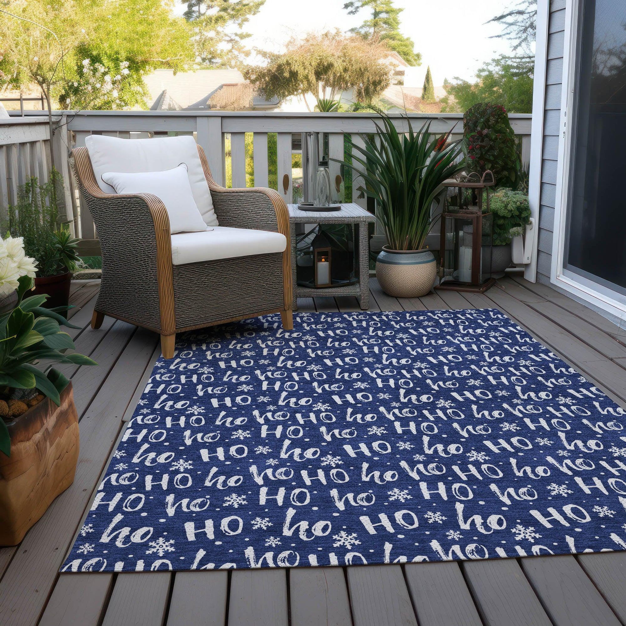 Addison Rugs Paelon Blue Washable Indoor-Outdoor Rug