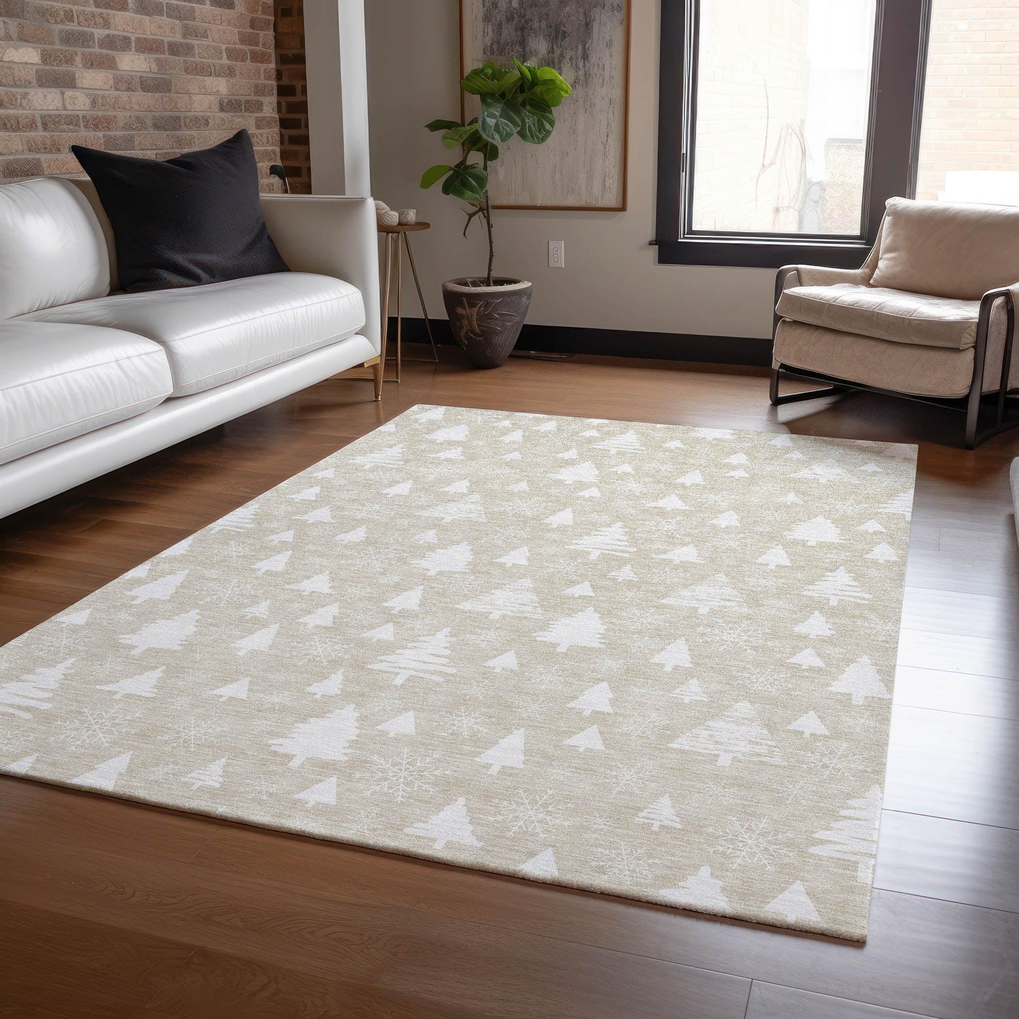 Addison Rugs Paelor Brown Washable Indoor-Outdoor Rug