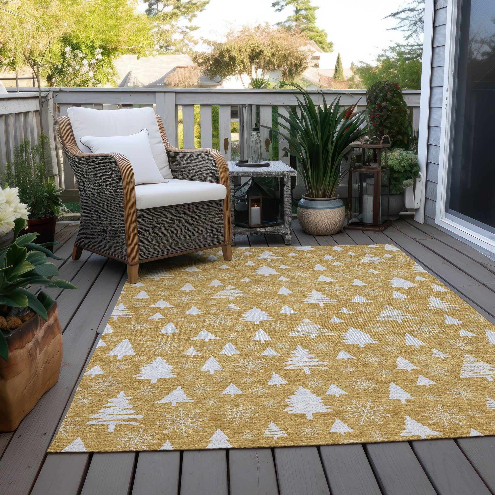Addison Rugs Paelor Gold Washable Indoor-Outdoor Rug