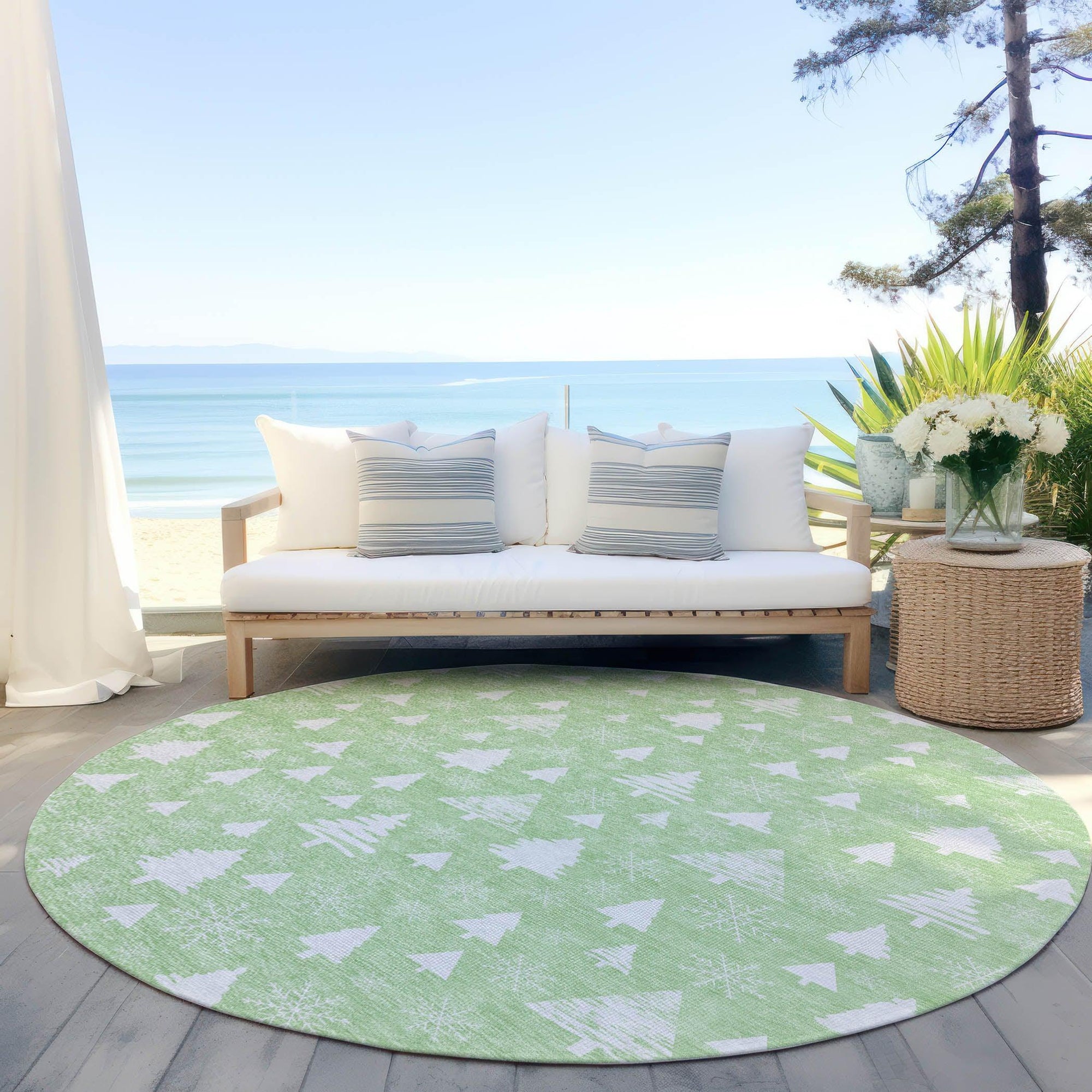 Addison Rugs Paelor Green Washable Indoor-Outdoor Rug