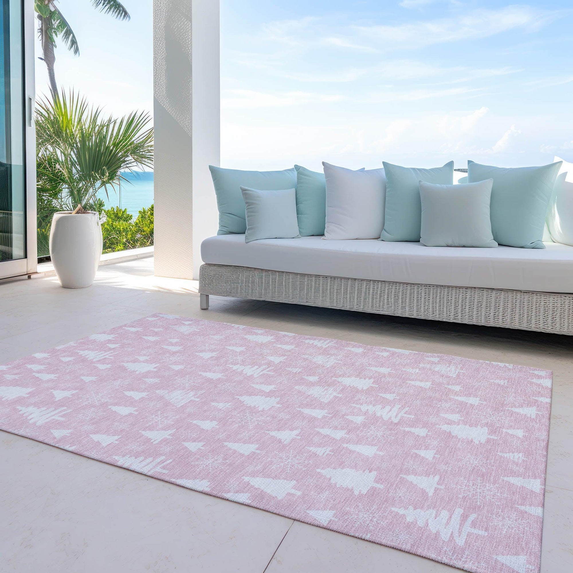 Addison Rugs Paelor Pink Washable Indoor-Outdoor Rug
