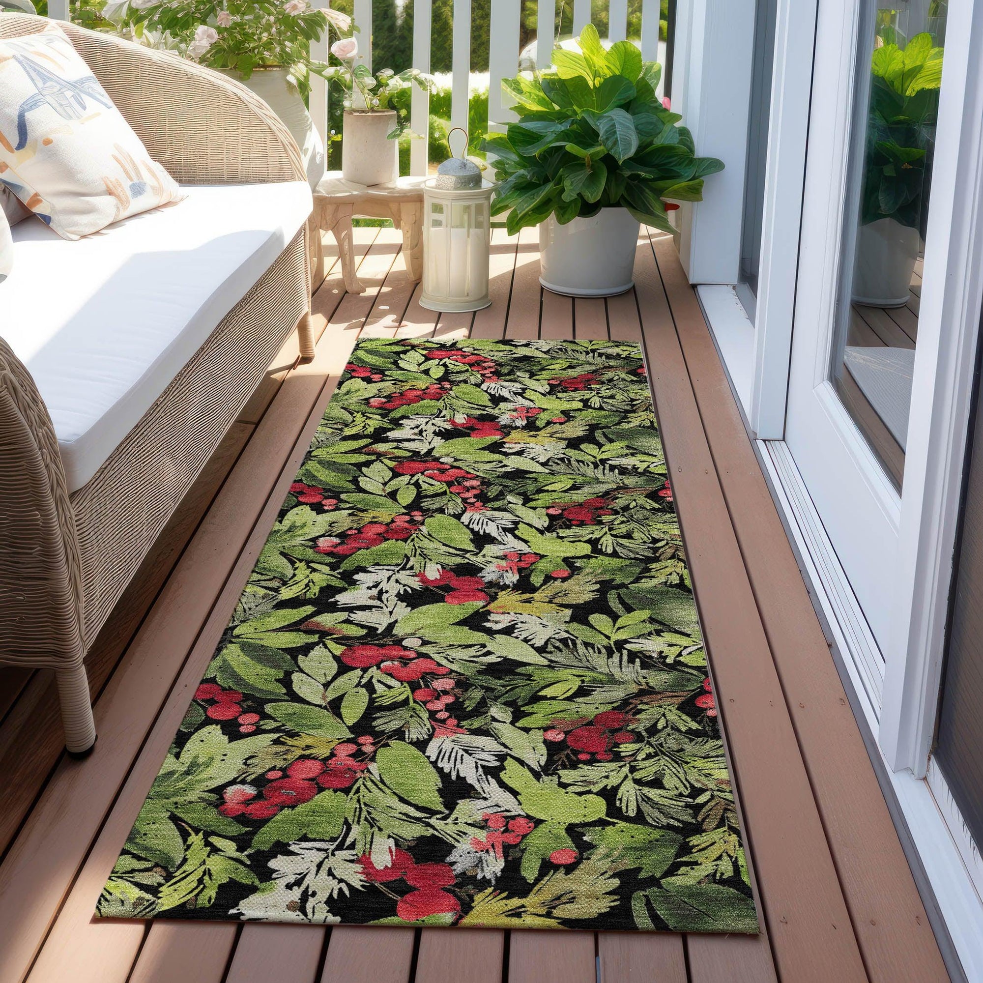 Addison Rugs Paelora Black Washable Indoor-Outdoor Rug