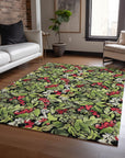Addison Rugs Paelora Black Washable Indoor-Outdoor Rug