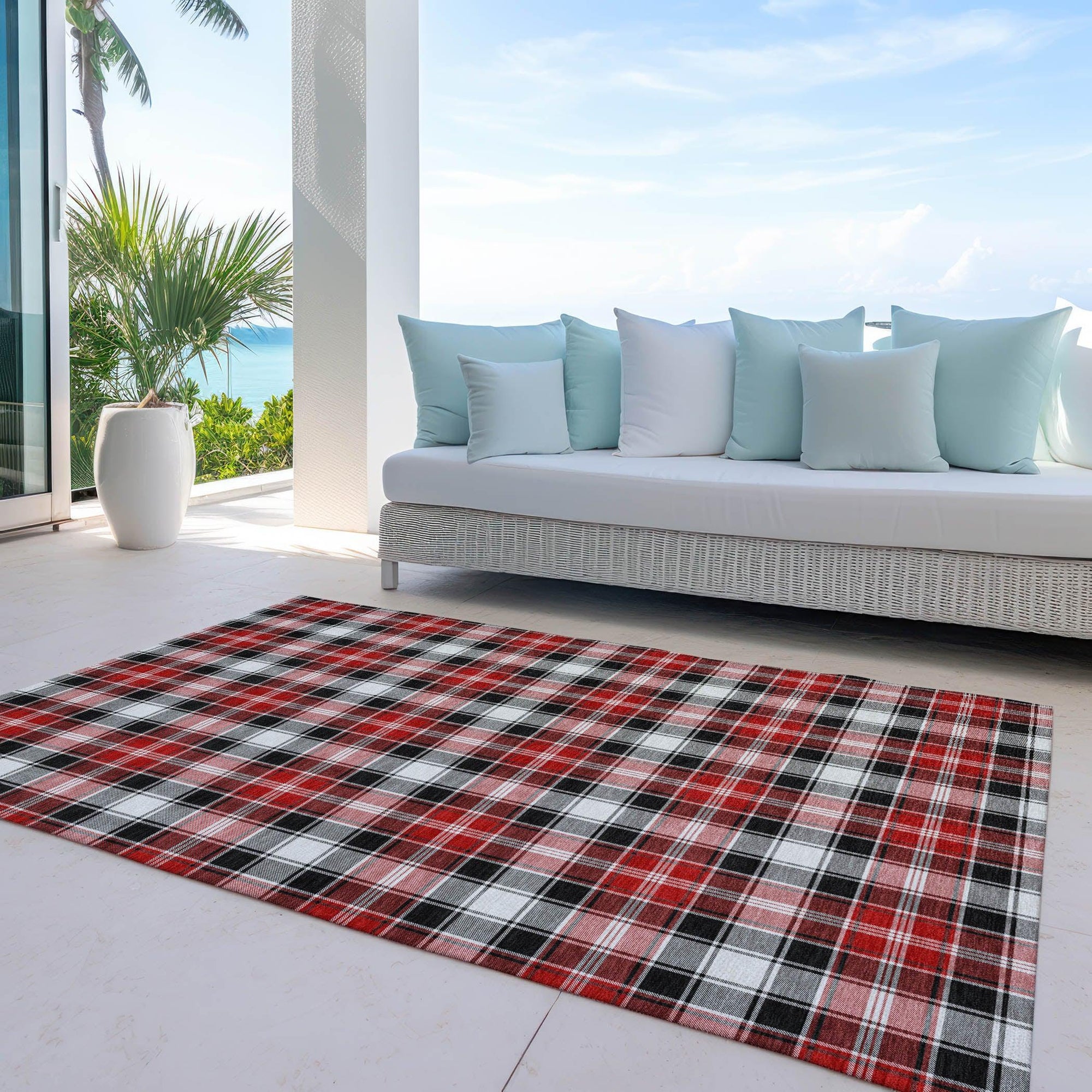 Addison Rugs Quaanor Black Washable Indoor-Outdoor Rug