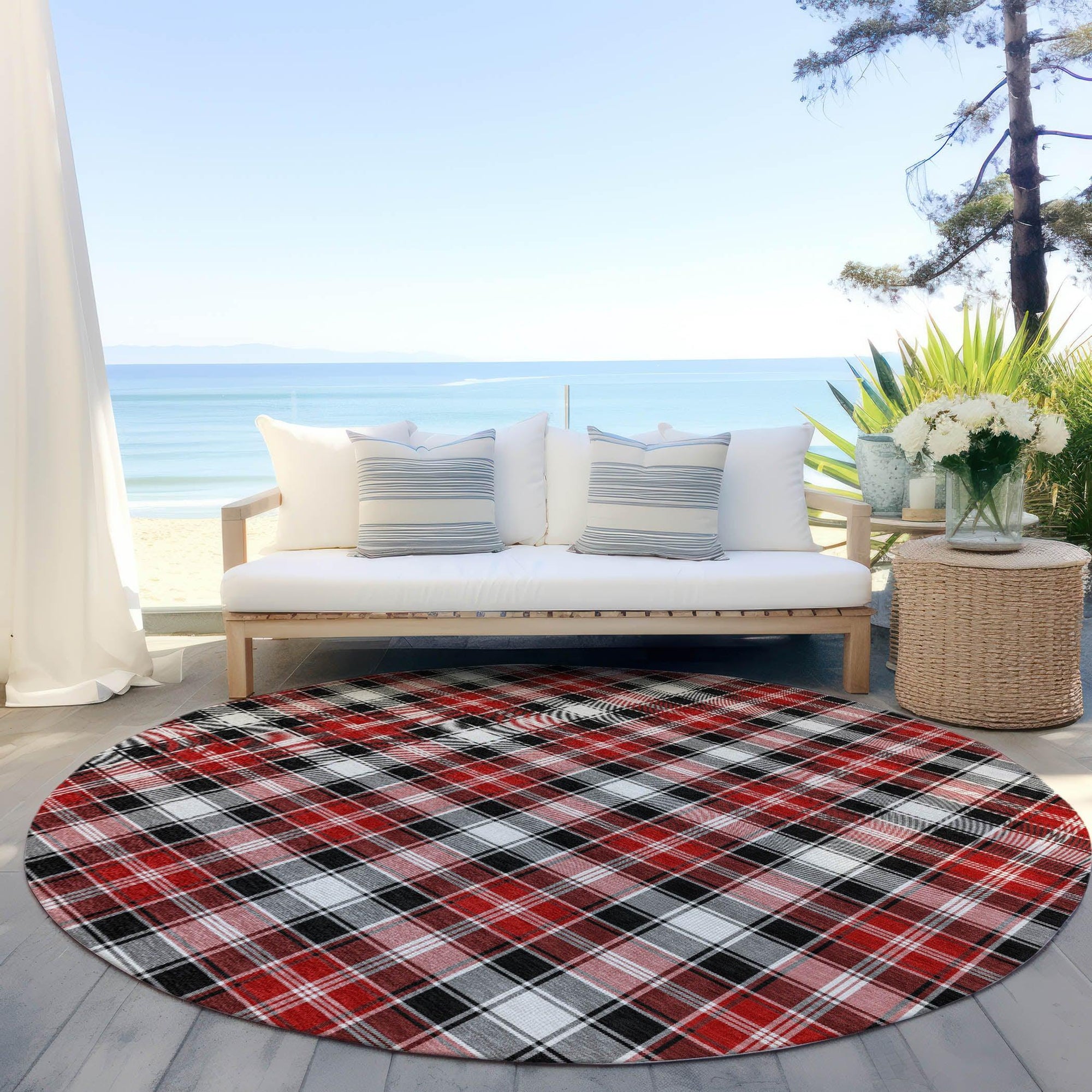 Addison Rugs Quaanor Black Washable Indoor-Outdoor Rug
