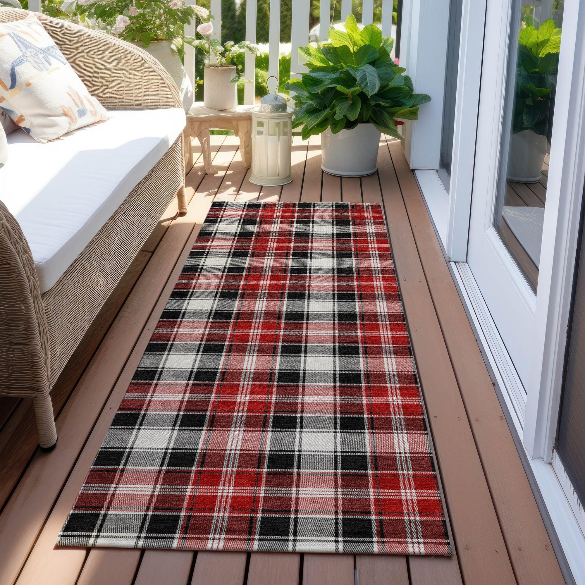Addison Rugs Quaanor Black Washable Indoor-Outdoor Rug