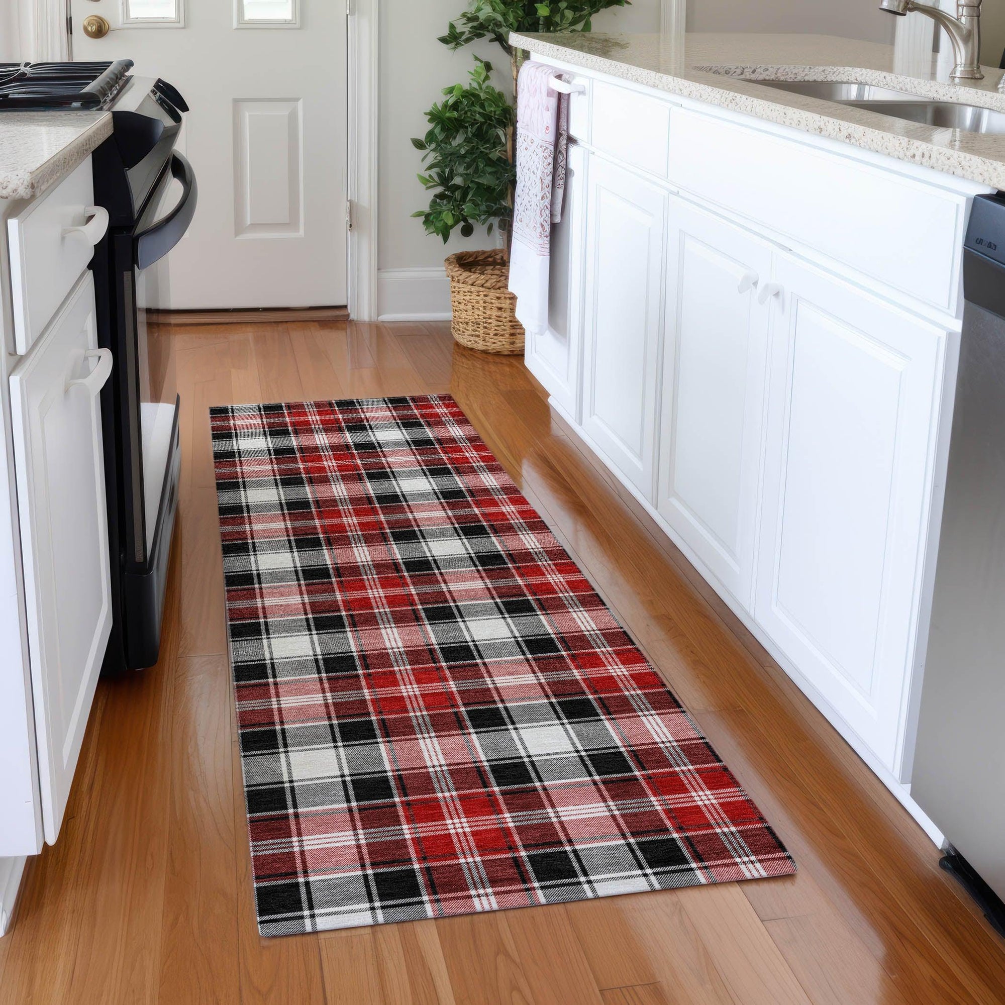 Addison Rugs Quaanor Black Washable Indoor-Outdoor Rug