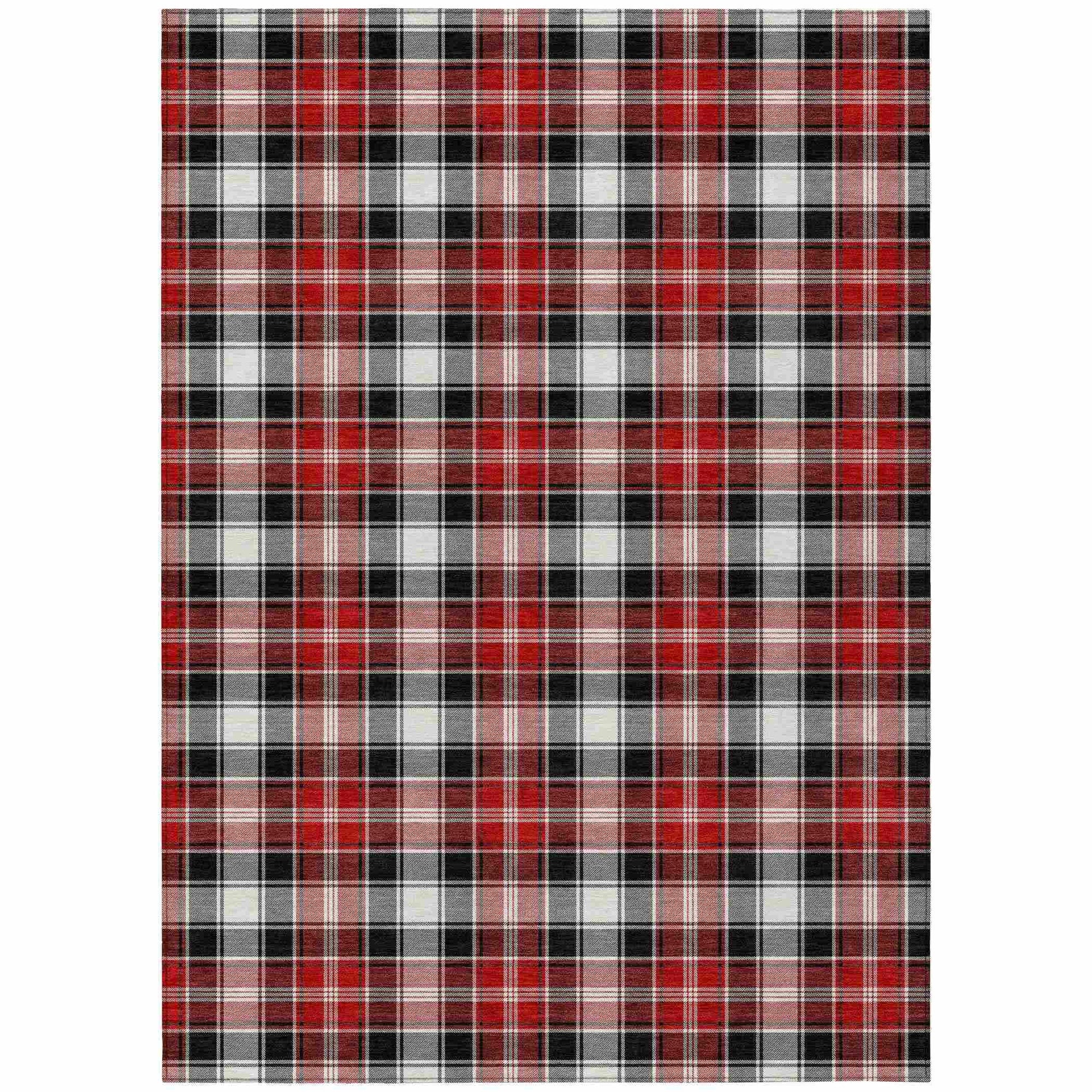 Addison Rugs Quaanor Black Washable Indoor-Outdoor Rug