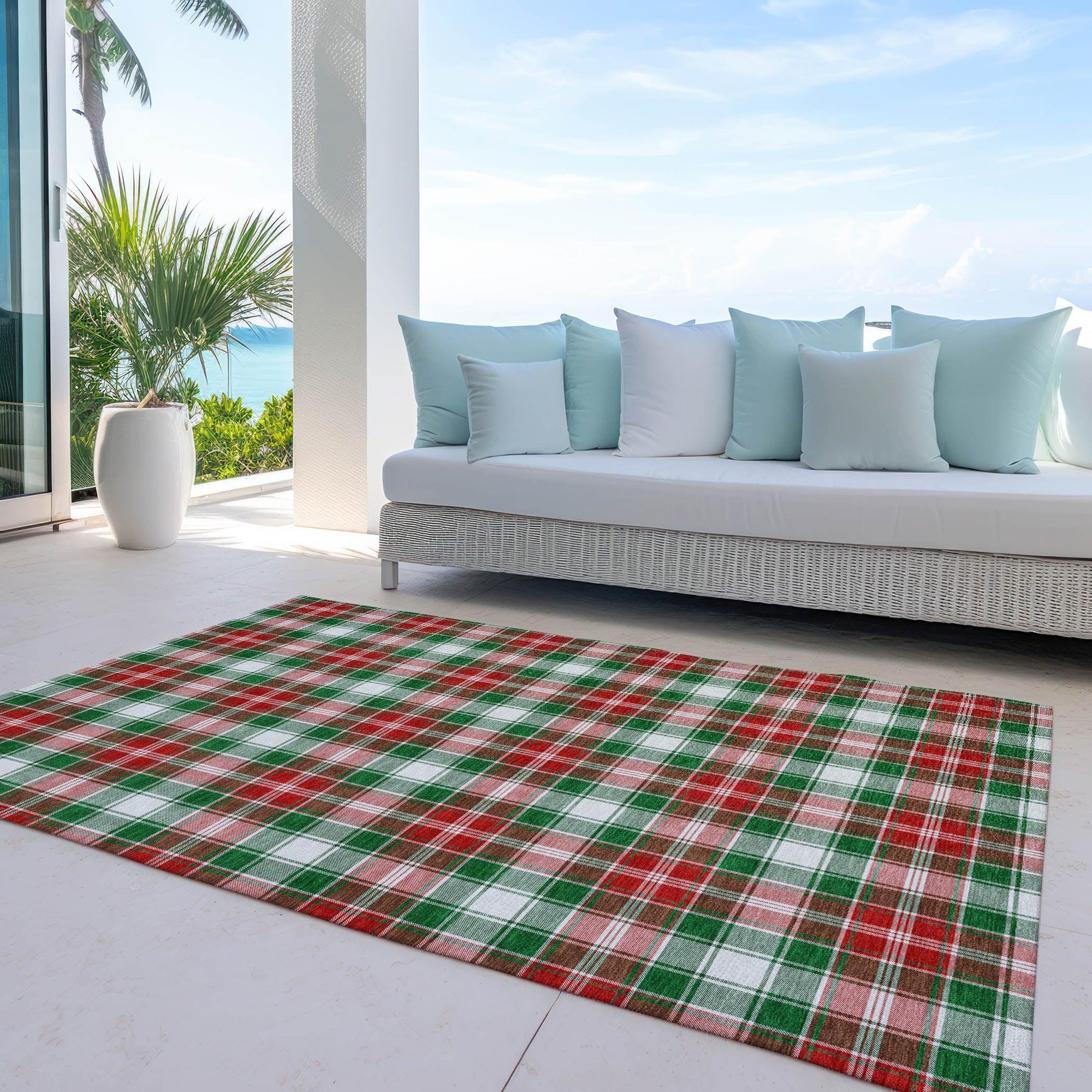 Addison Rugs Quaanor Emerald Washable Indoor-Outdoor Rug