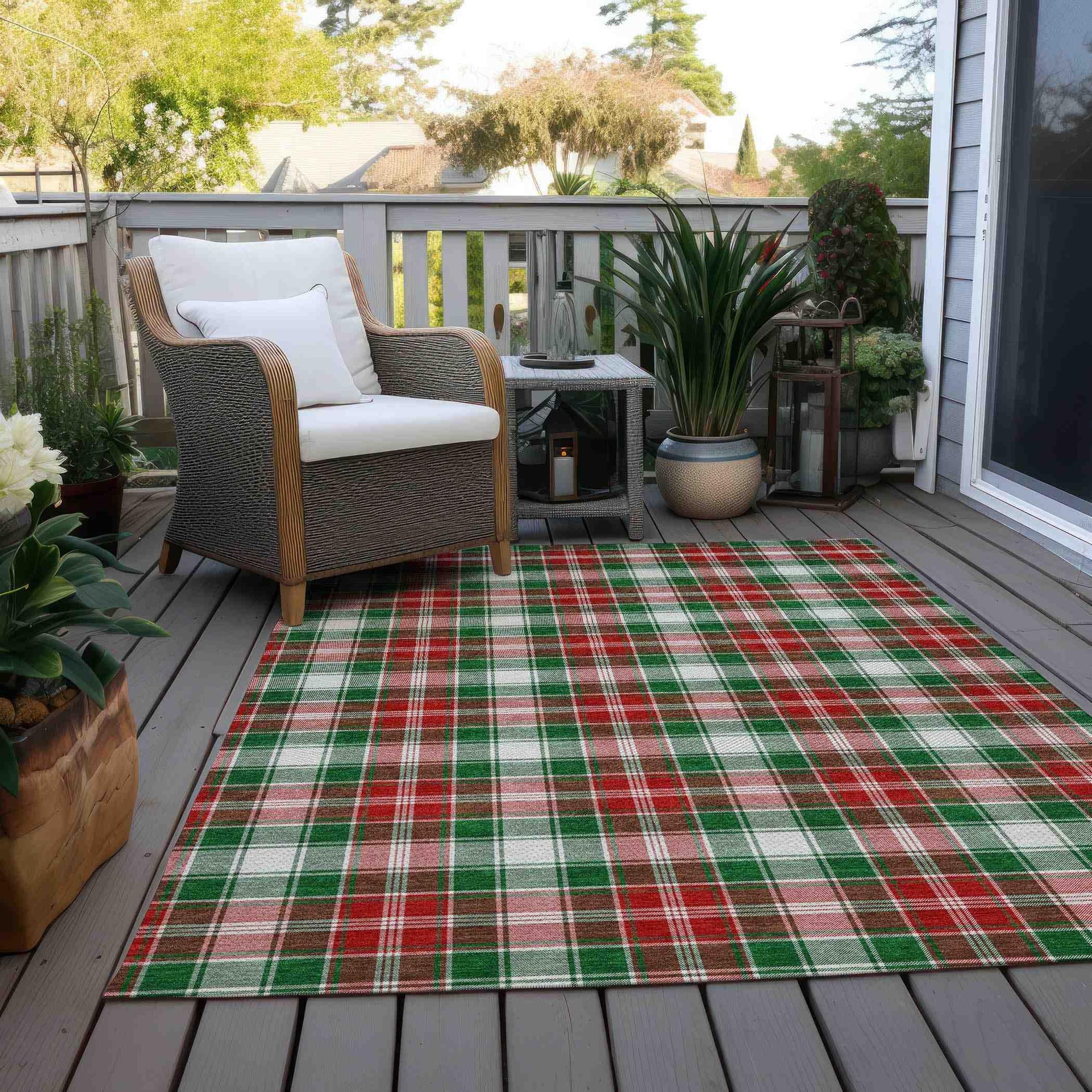 Addison Rugs Quaanor Emerald Washable Indoor-Outdoor Rug