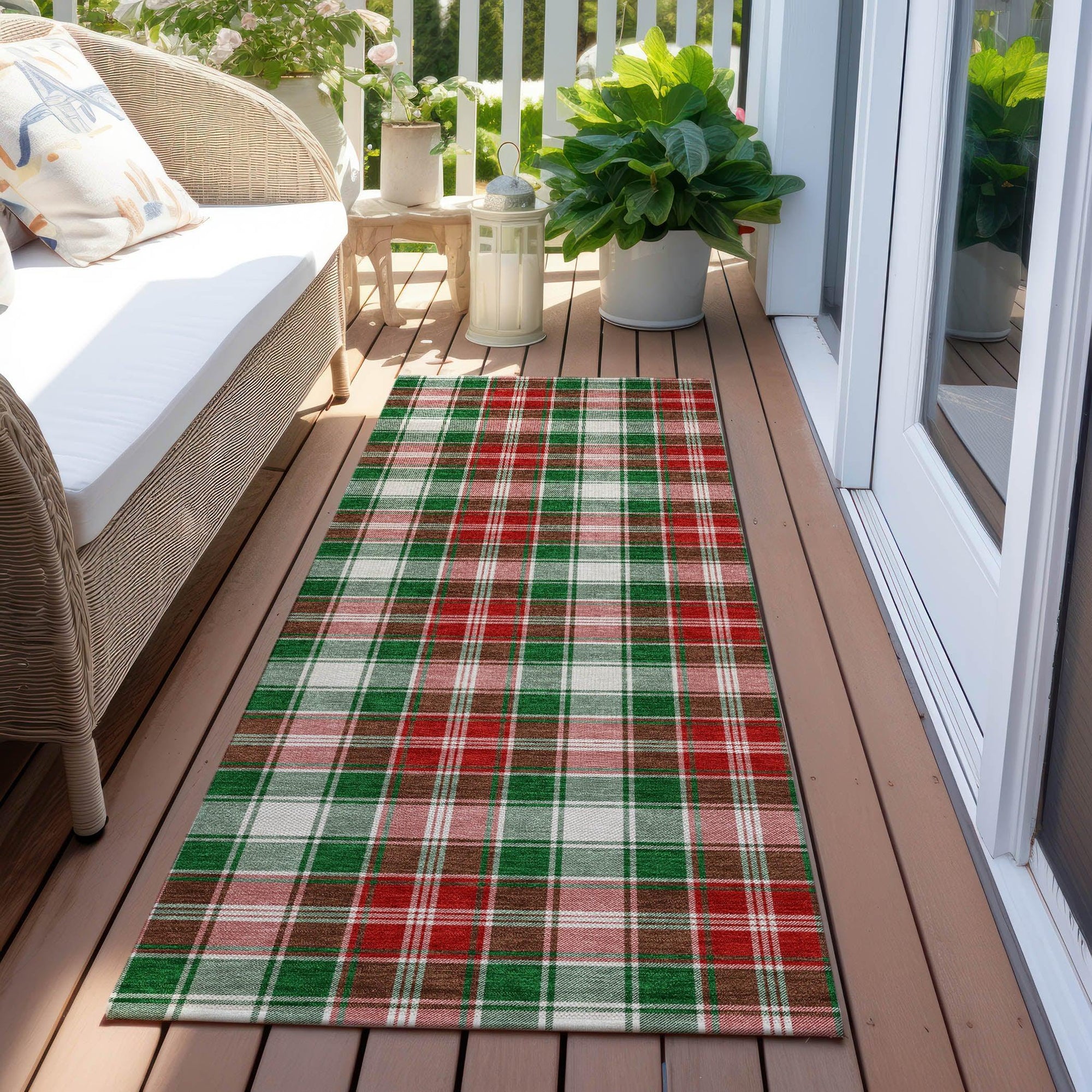 Addison Rugs Quaanor Emerald Washable Indoor-Outdoor Rug