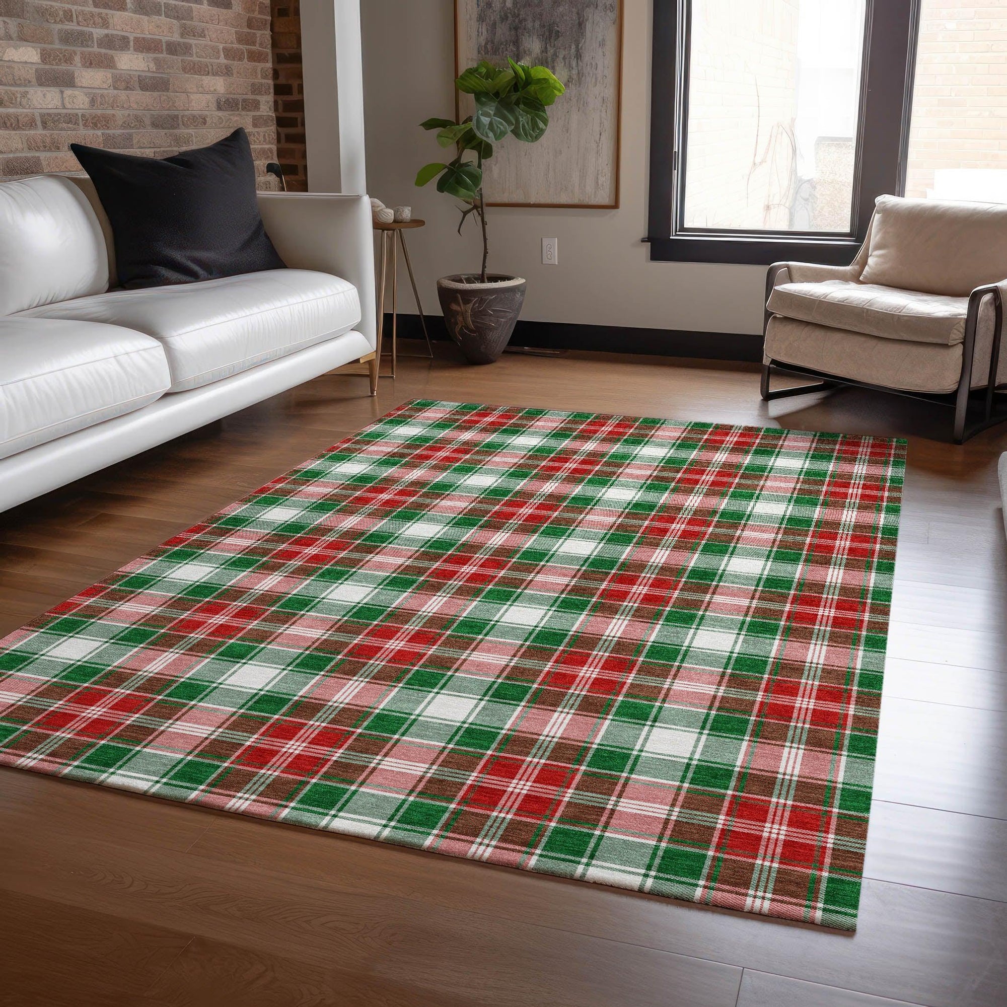 Addison Rugs Quaanor Emerald Washable Indoor-Outdoor Rug