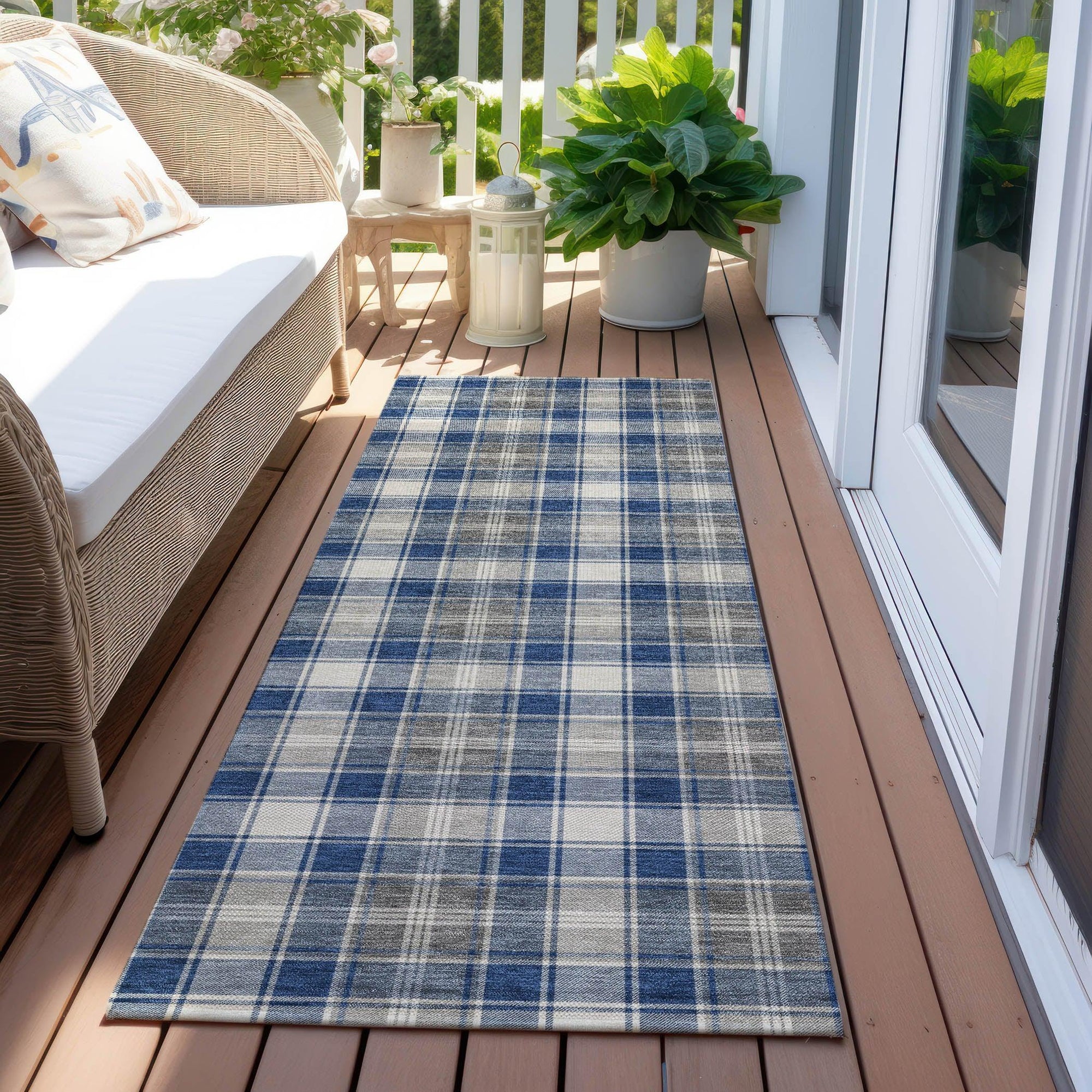 Addison Rugs Quaanor Blue Washable Indoor-Outdoor Rug