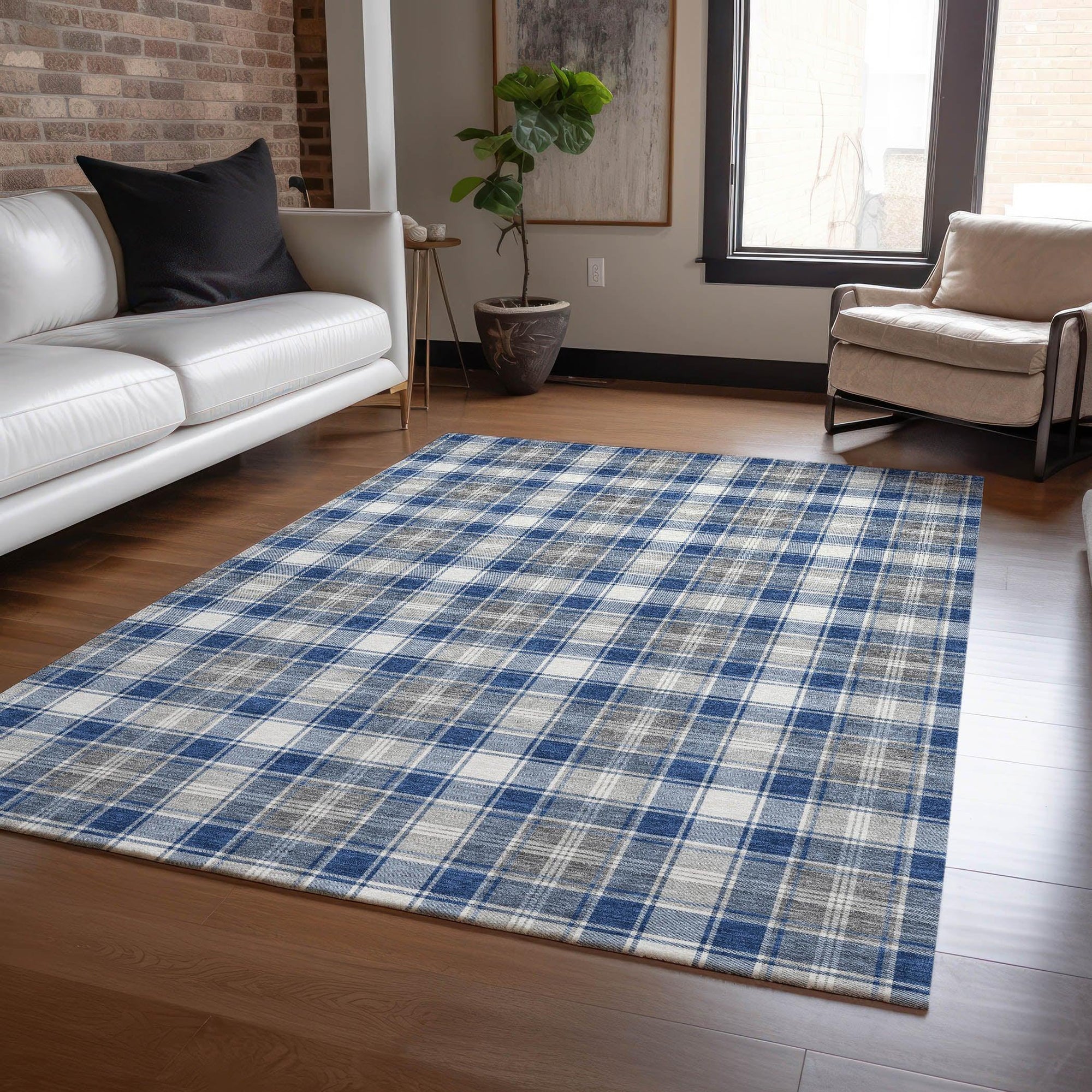 Addison Rugs Quaanor Blue Washable Indoor-Outdoor Rug