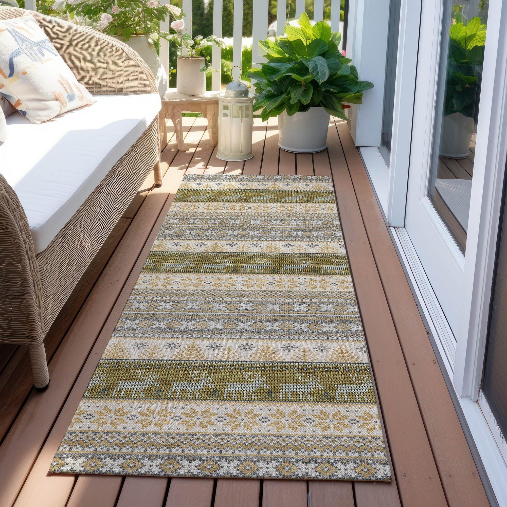 Addison Rugs Quaara Gray Washable Indoor-Outdoor Rug