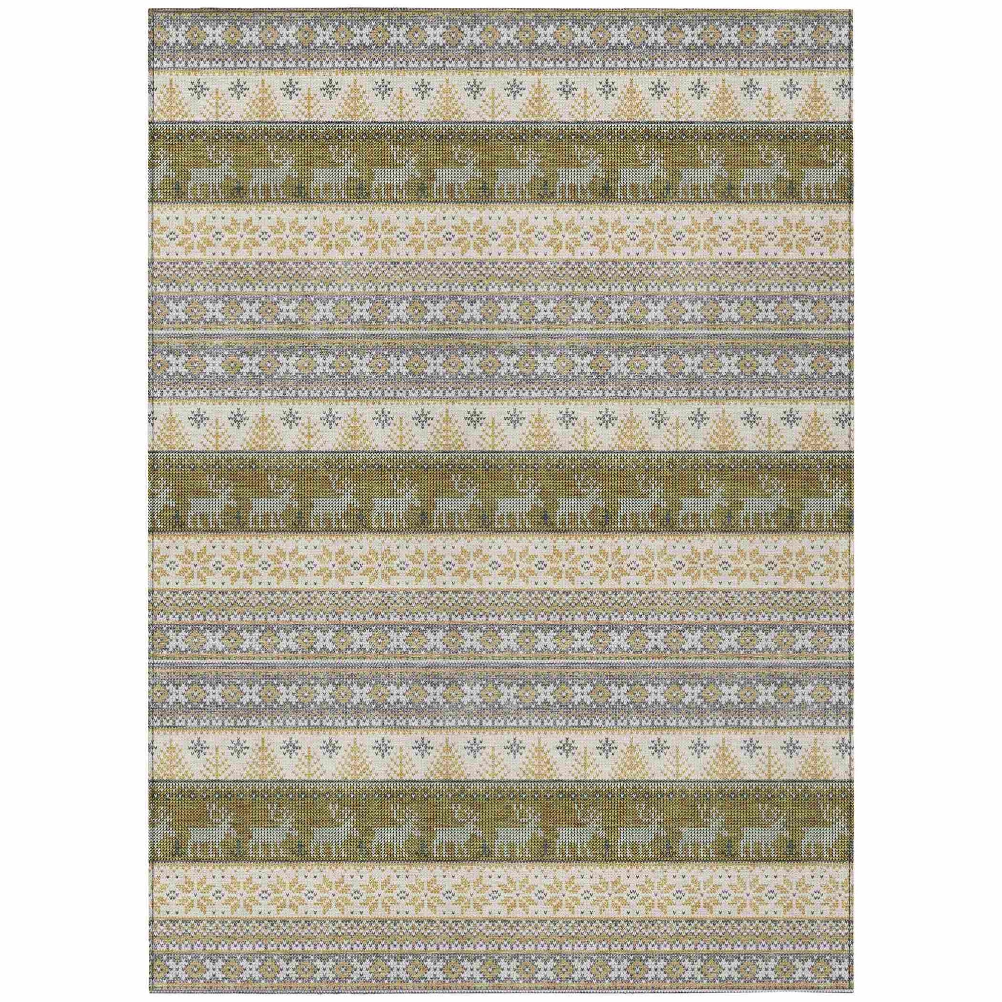 Addison Rugs Quaara Gray Washable Indoor-Outdoor Rug