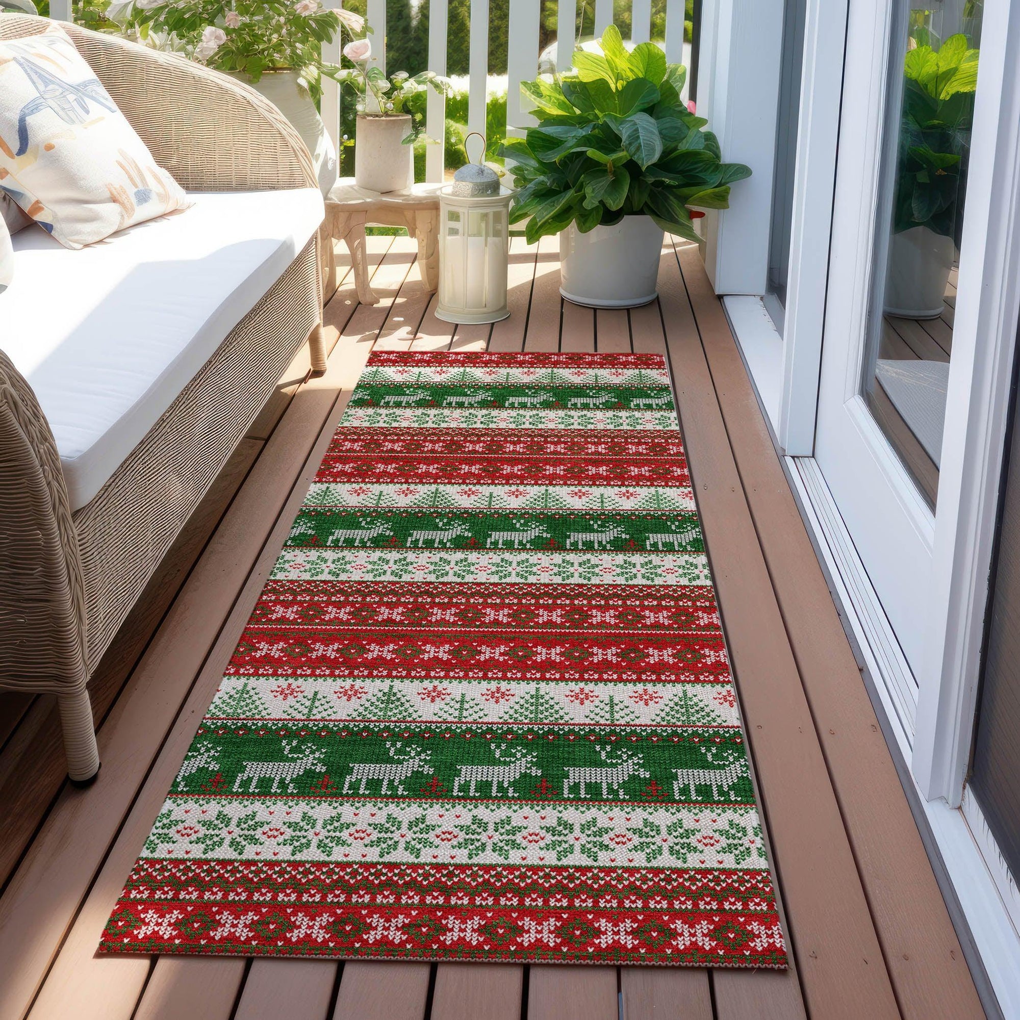 Addison Rugs Quaara Red Washable Indoor-Outdoor Rug