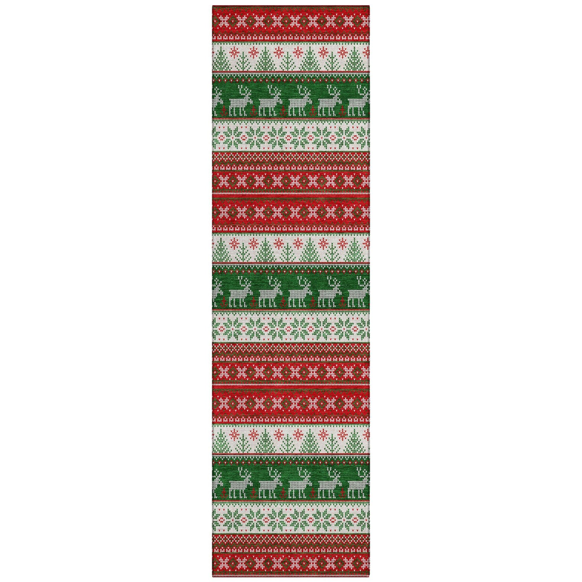 Addison Rugs Quaara Red Washable Indoor-Outdoor Rug