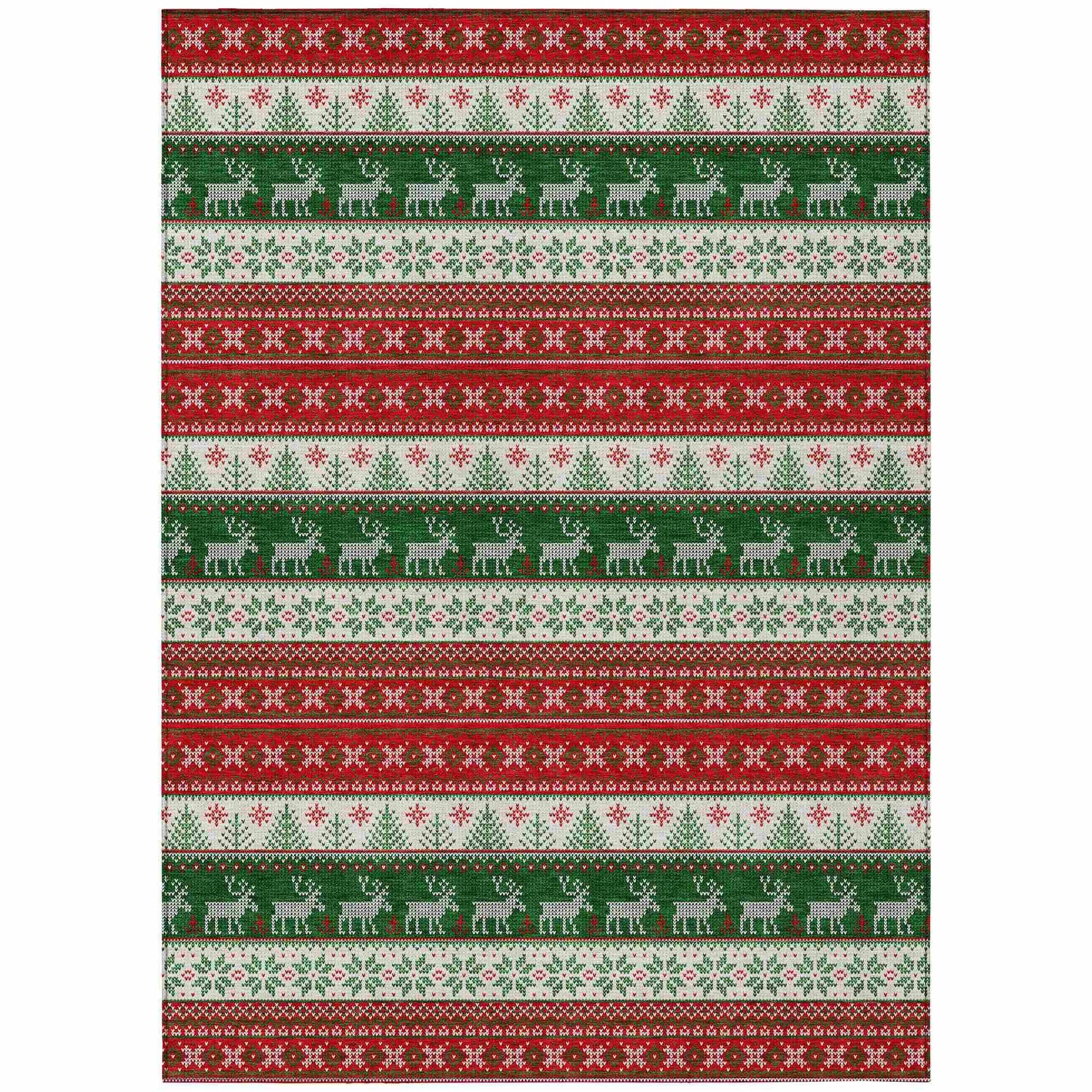 Addison Rugs Quaara Red Washable Indoor-Outdoor Rug