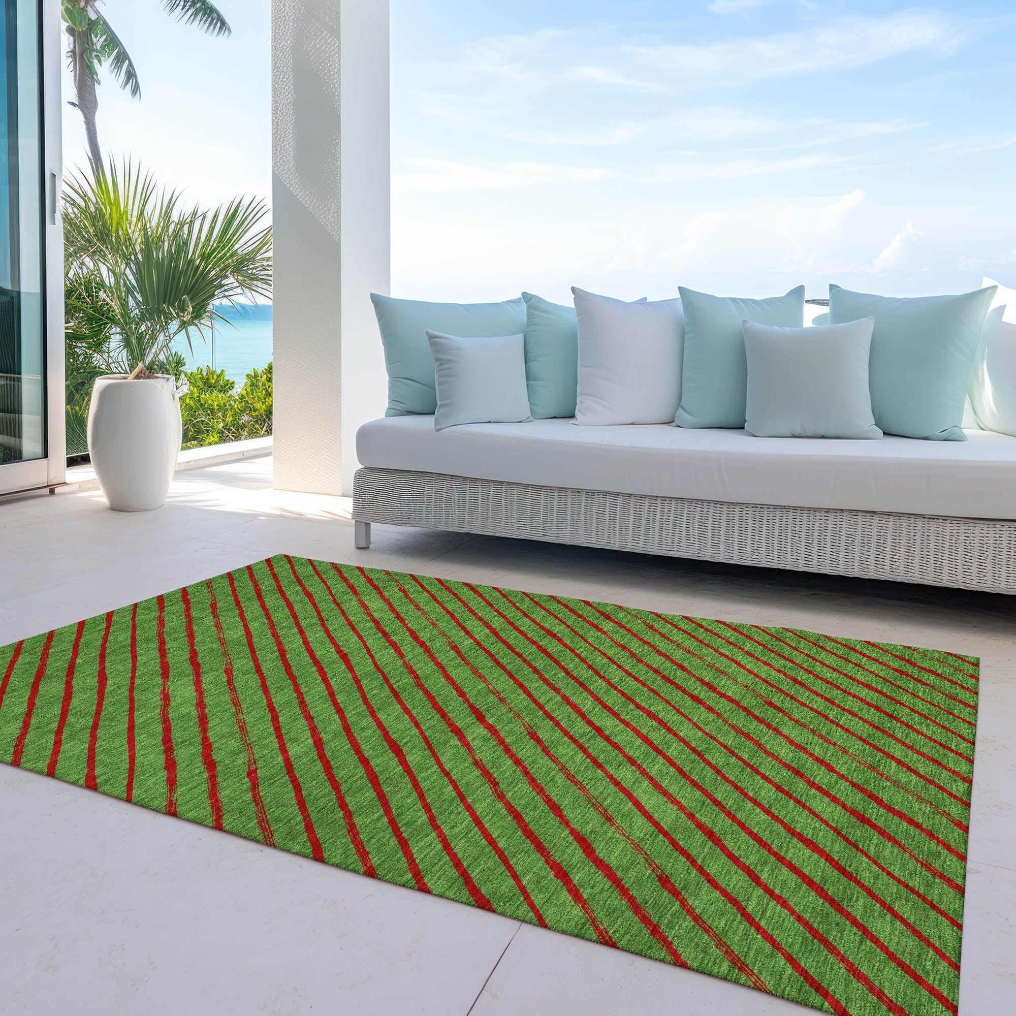 Addison Rugs Quaaris Fern Washable Indoor-Outdoor Rug