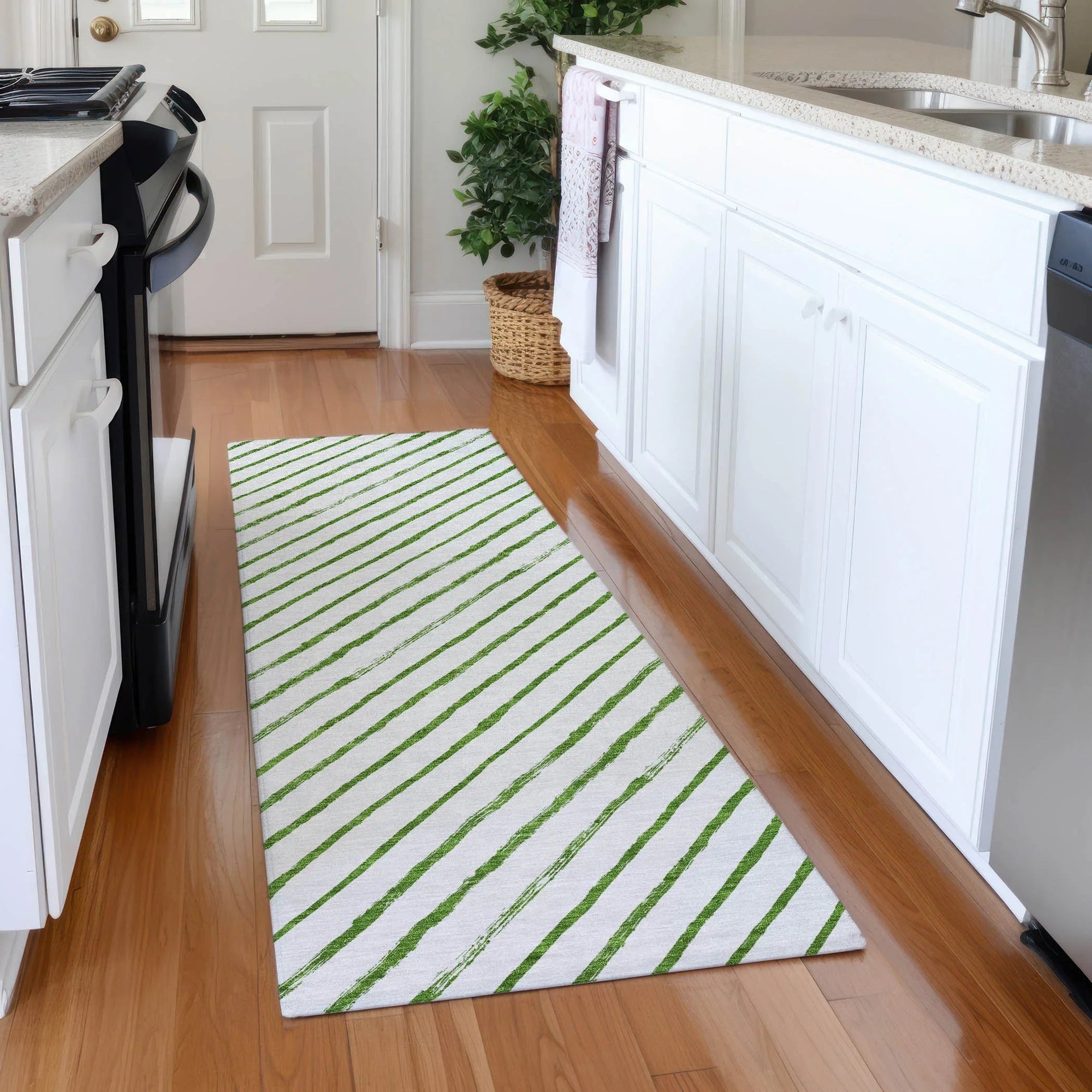 Addison Rugs Quaaris Green Washable Indoor-Outdoor Rug