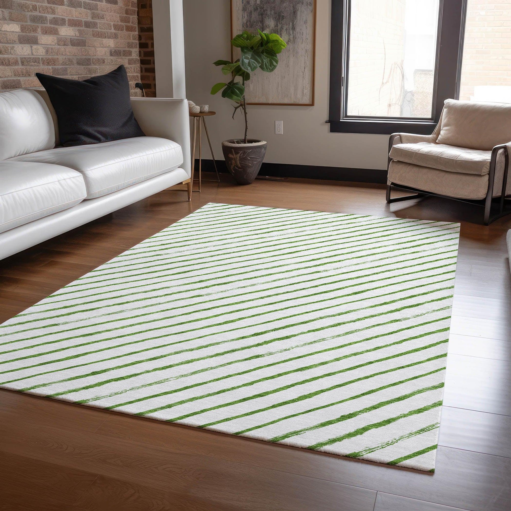 Addison Rugs Quaaris Green Washable Indoor-Outdoor Rug