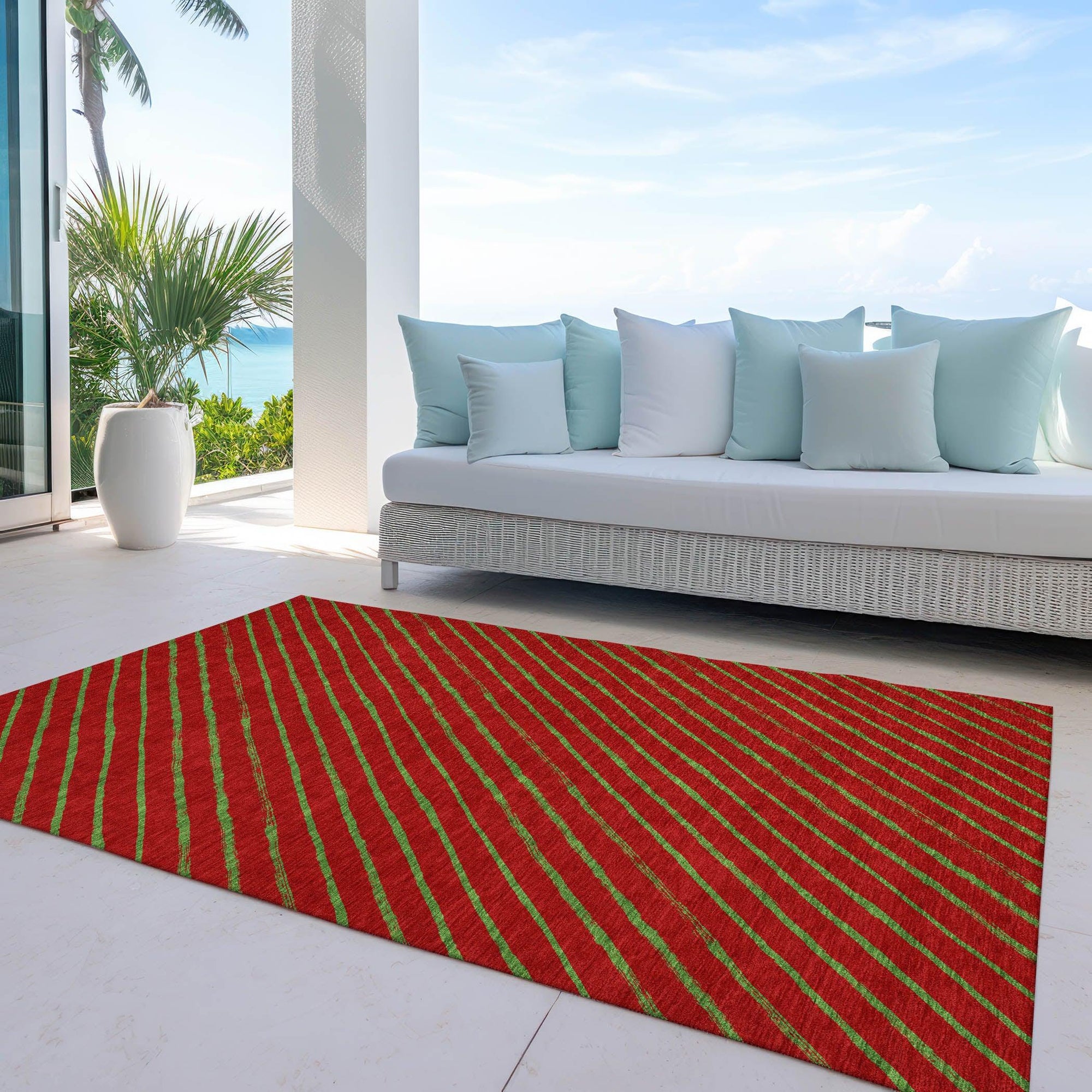 Addison Rugs Quaaris Merlot Washable Indoor-Outdoor Rug