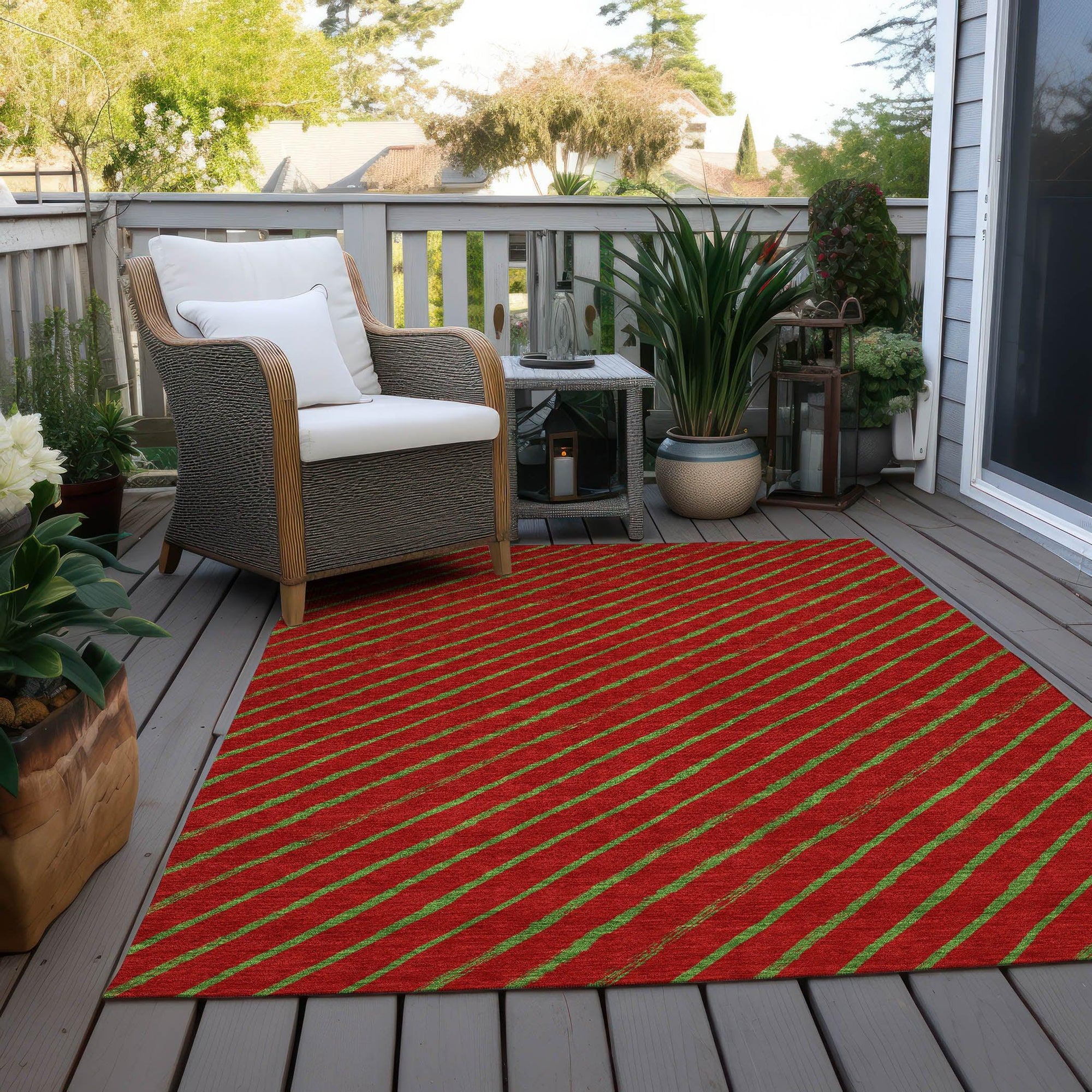 Addison Rugs Quaaris Merlot Washable Indoor-Outdoor Rug