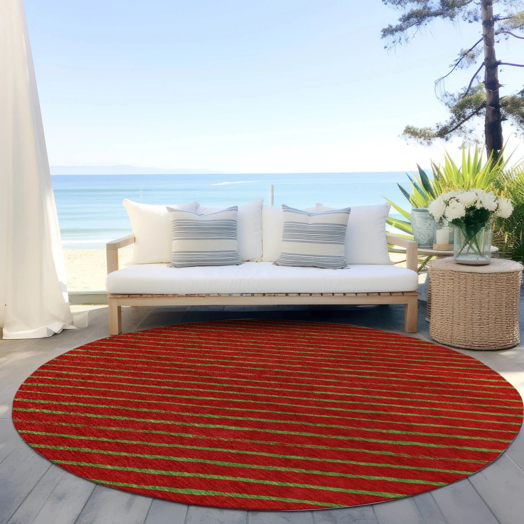Addison Rugs Quaaris Merlot Washable Indoor-Outdoor Rug