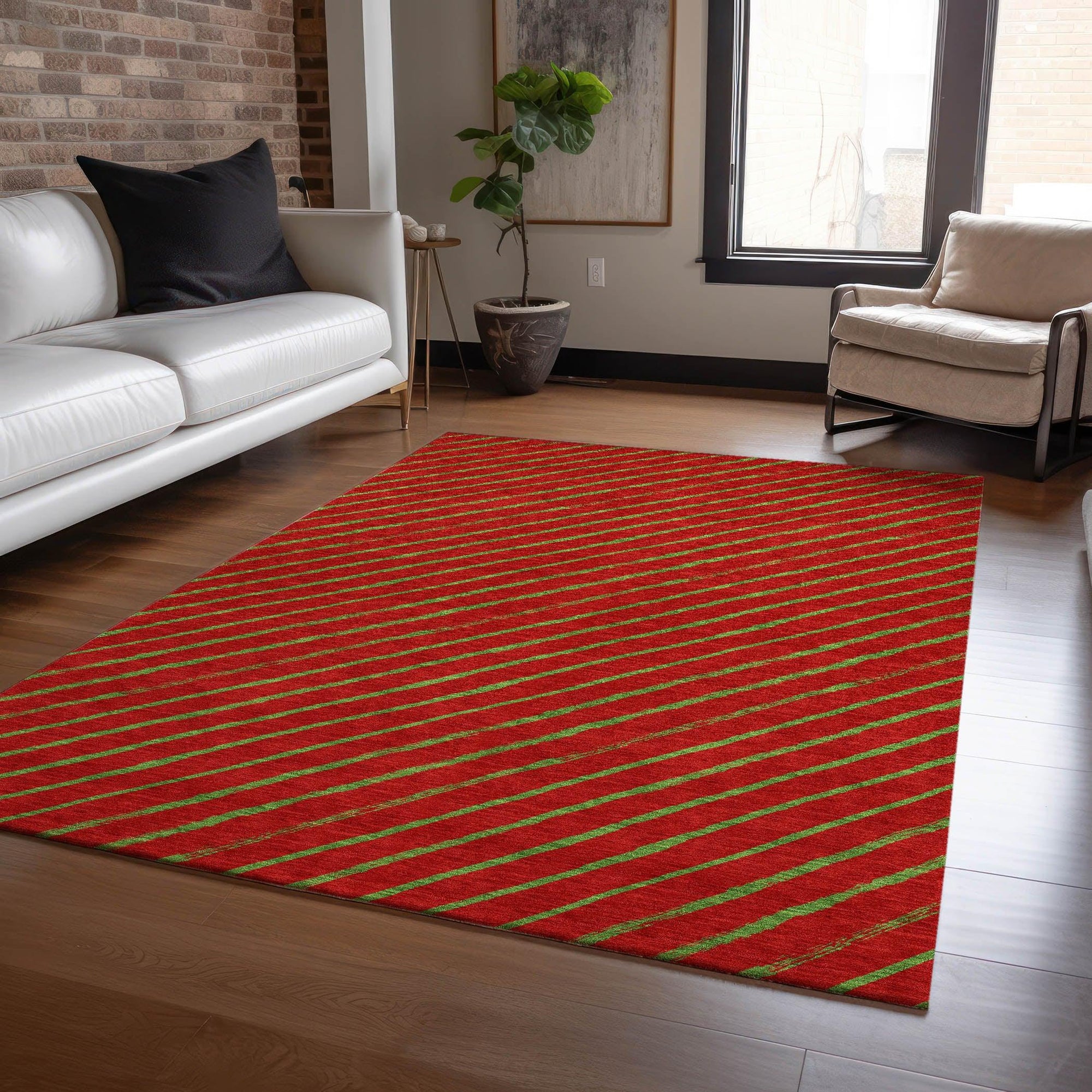 Addison Rugs Quaaris Merlot Washable Indoor-Outdoor Rug
