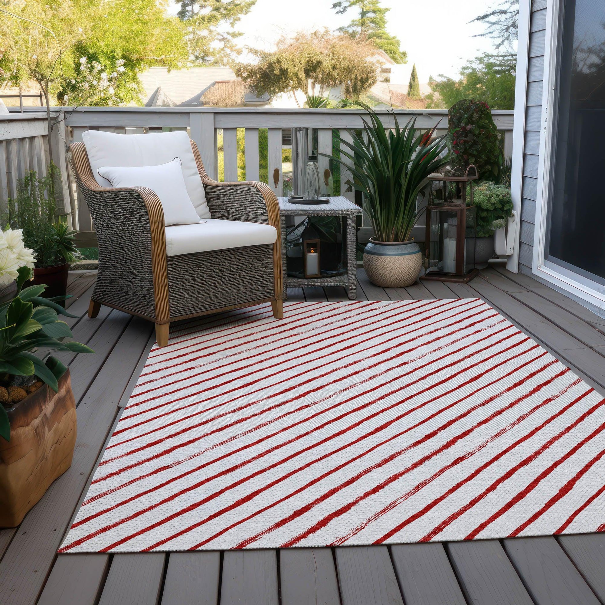 Addison Rugs Quaaris Red Washable Indoor-Outdoor Rug