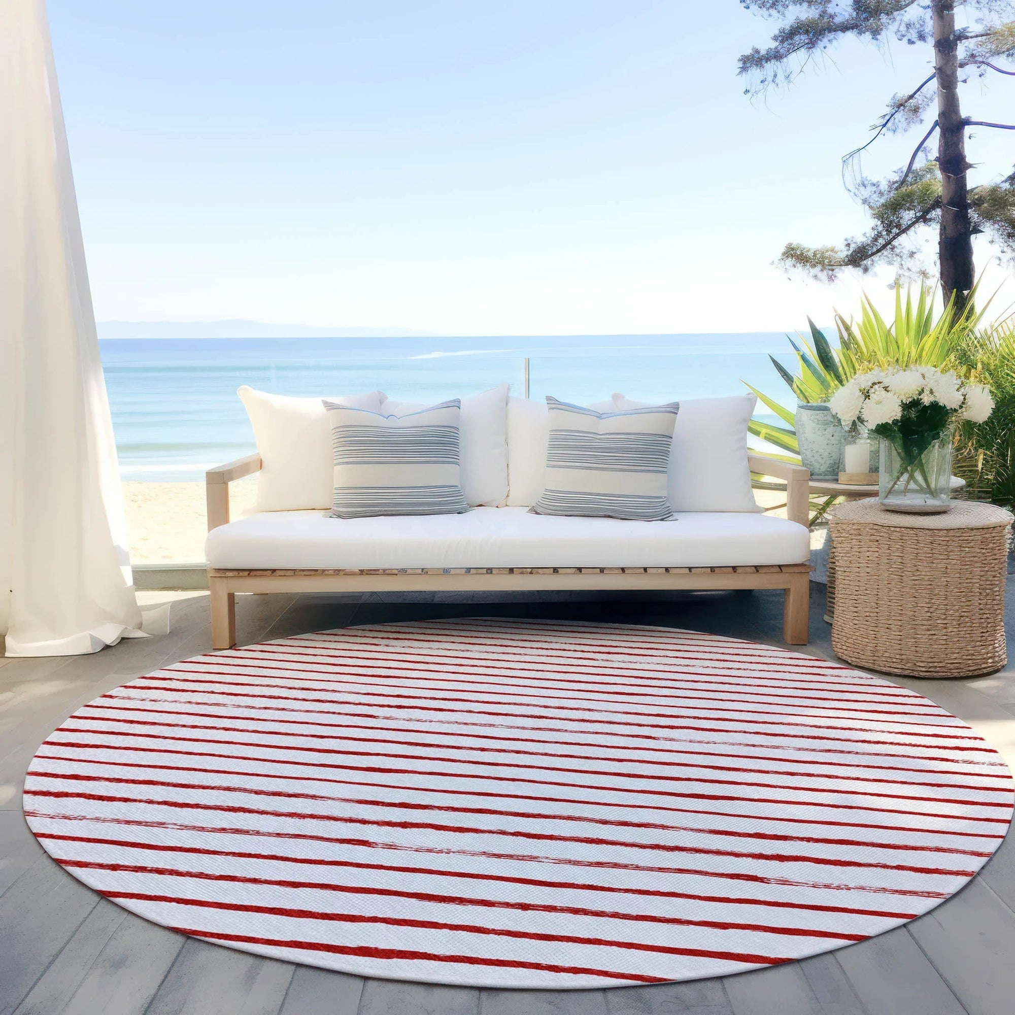 Addison Rugs Quaaris Red Washable Indoor-Outdoor Rug