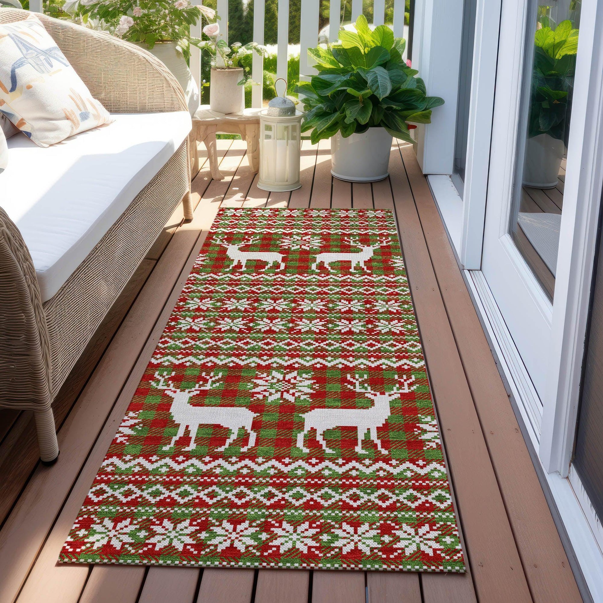 Addison Rugs Quaas Fern Washable Indoor-Outdoor Rug