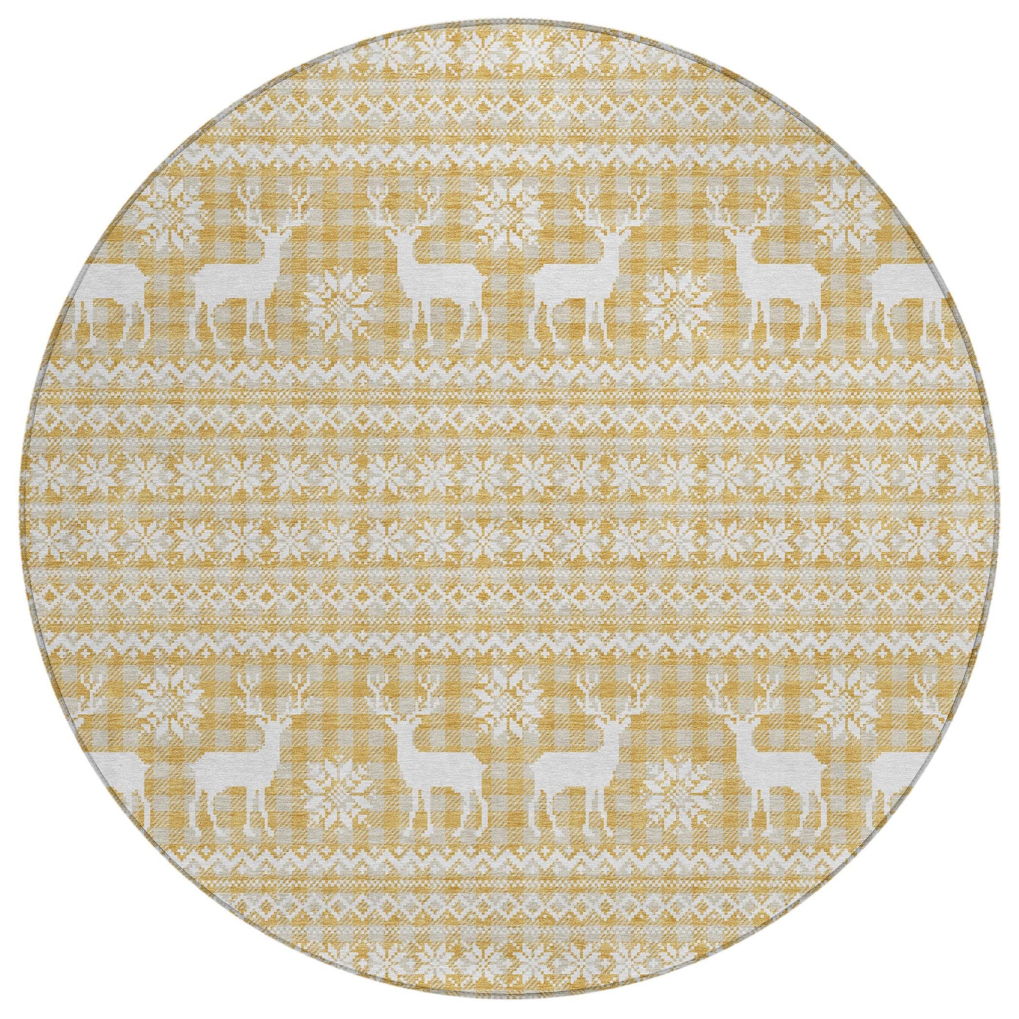 Addison Rugs Quaas Gold Washable Indoor-Outdoor Rug