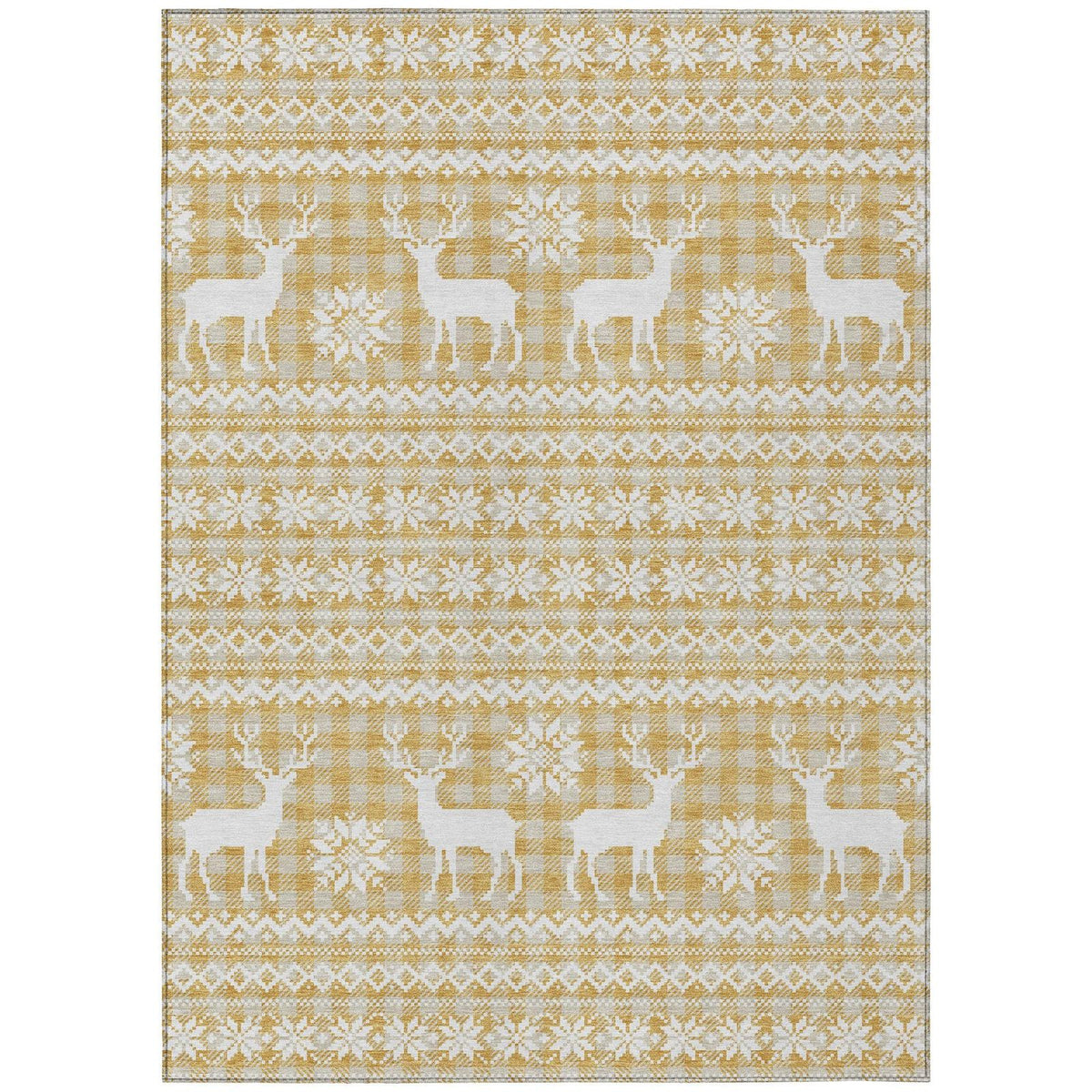 Addison Rugs Quaas Gold Washable Indoor-Outdoor Rug