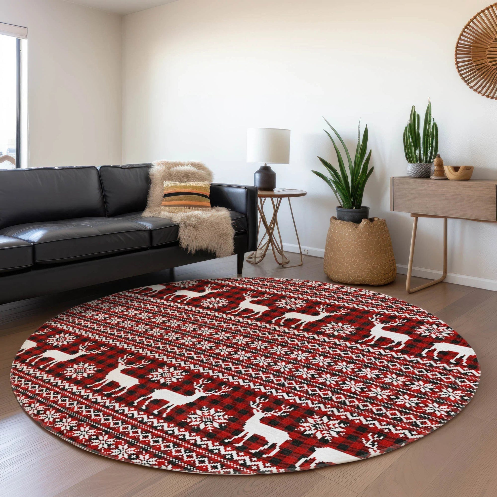 Addison Rugs Quaas Red Washable Indoor-Outdoor Rug