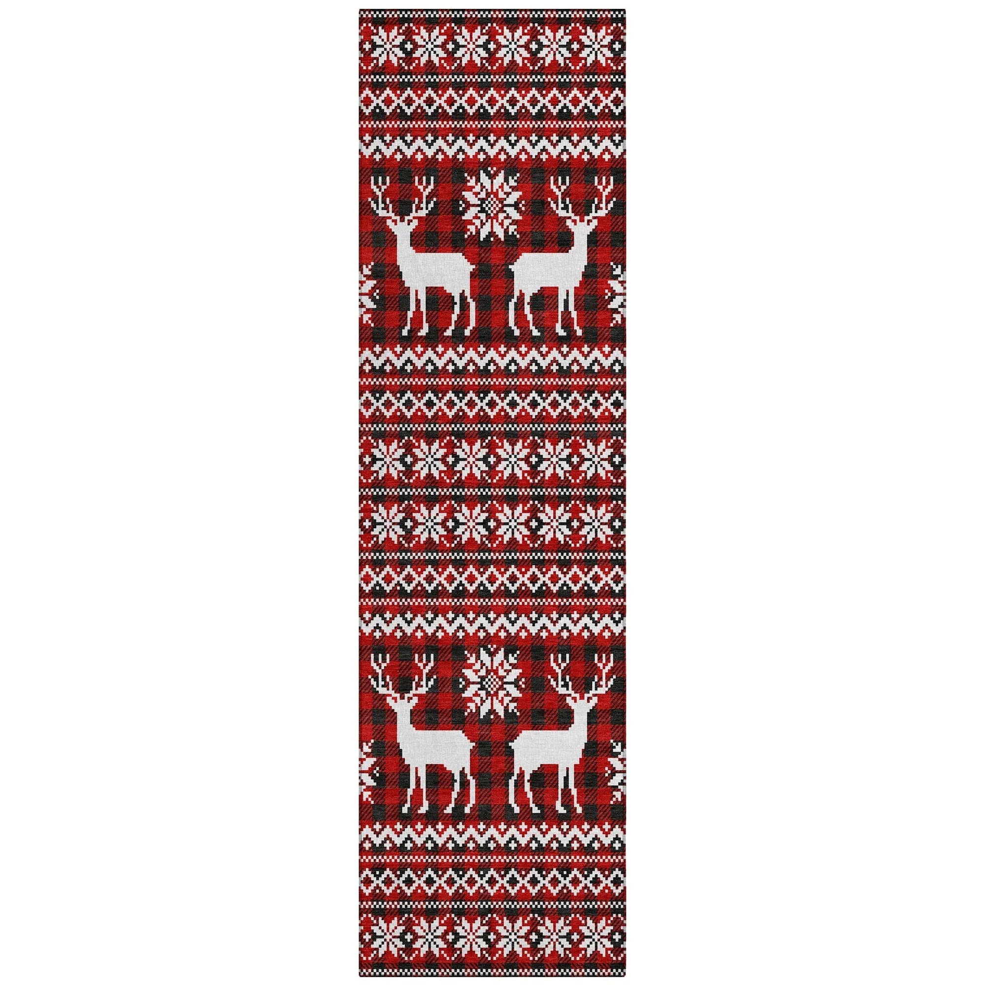 Addison Rugs Quaas Red Washable Indoor-Outdoor Rug