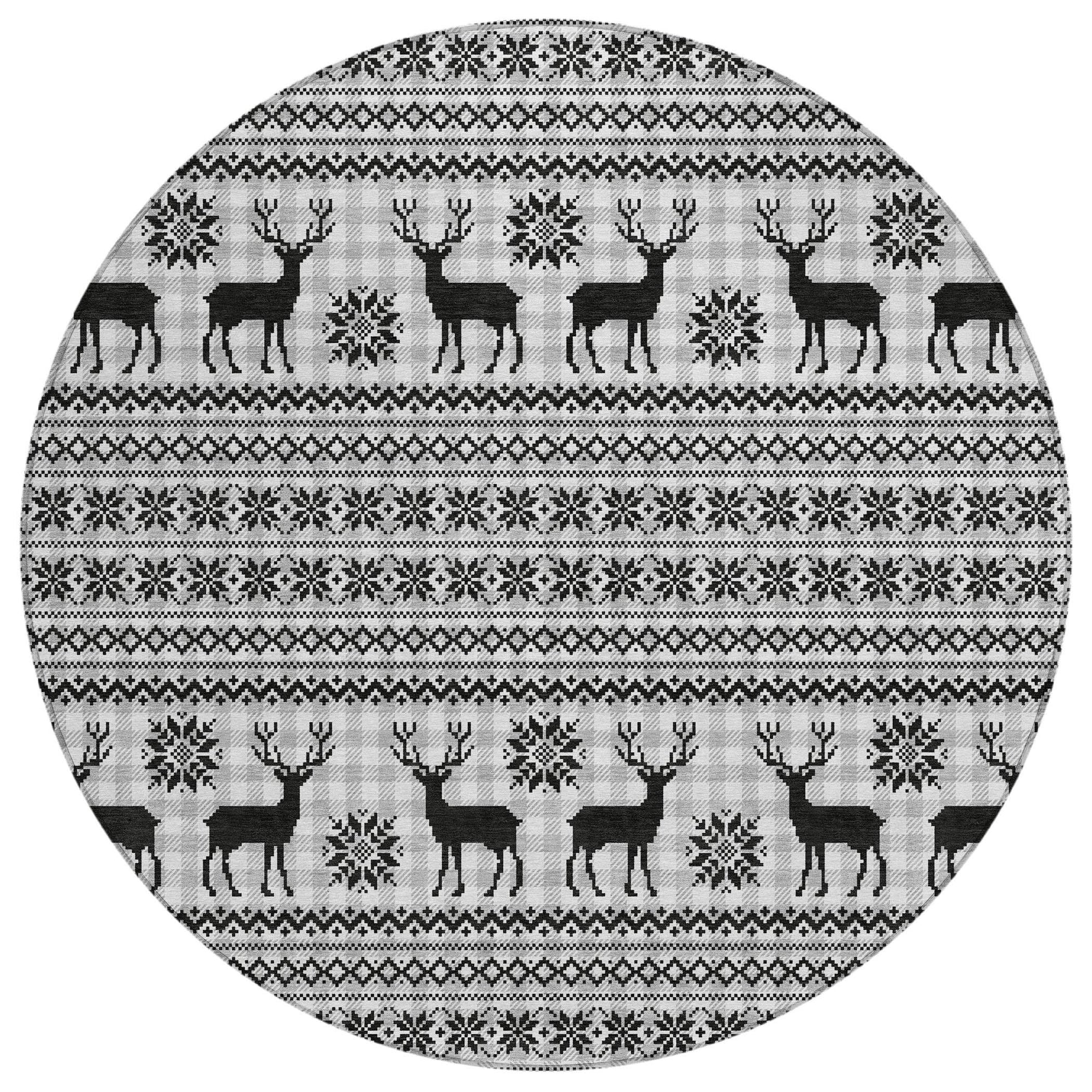 Addison Rugs Quaion Gray Washable Indoor-Outdoor Rug